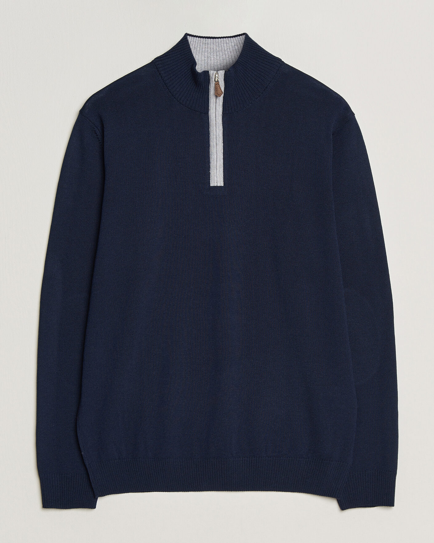 Mies | Puserot | Stenströms | Merino Contrast Half-Zip Navy