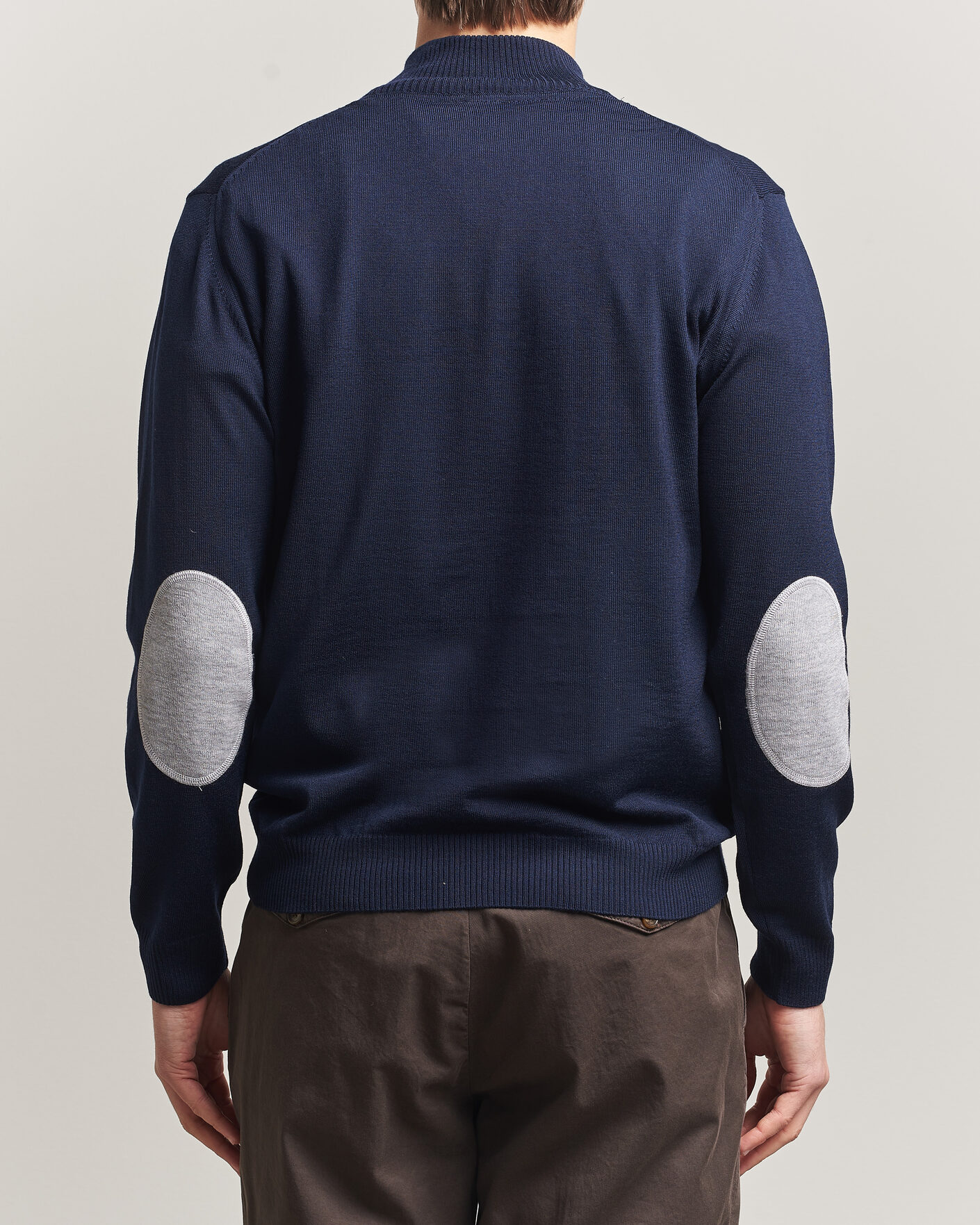 Mies | Puserot | Stenströms | Merino Contrast Half-Zip Navy