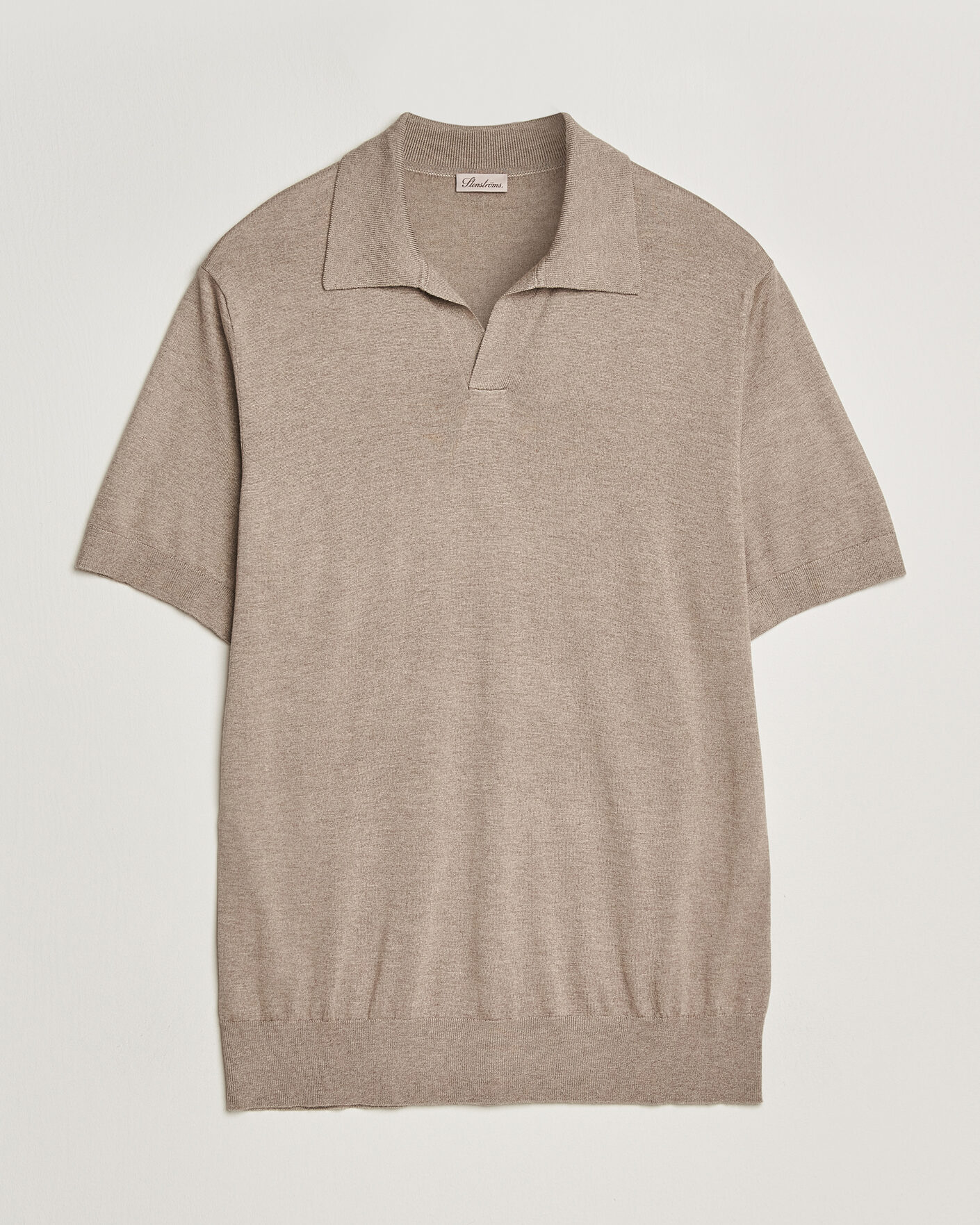 Mies | Pikeet | Stenströms | Silk/Cashmere Polo Taupe