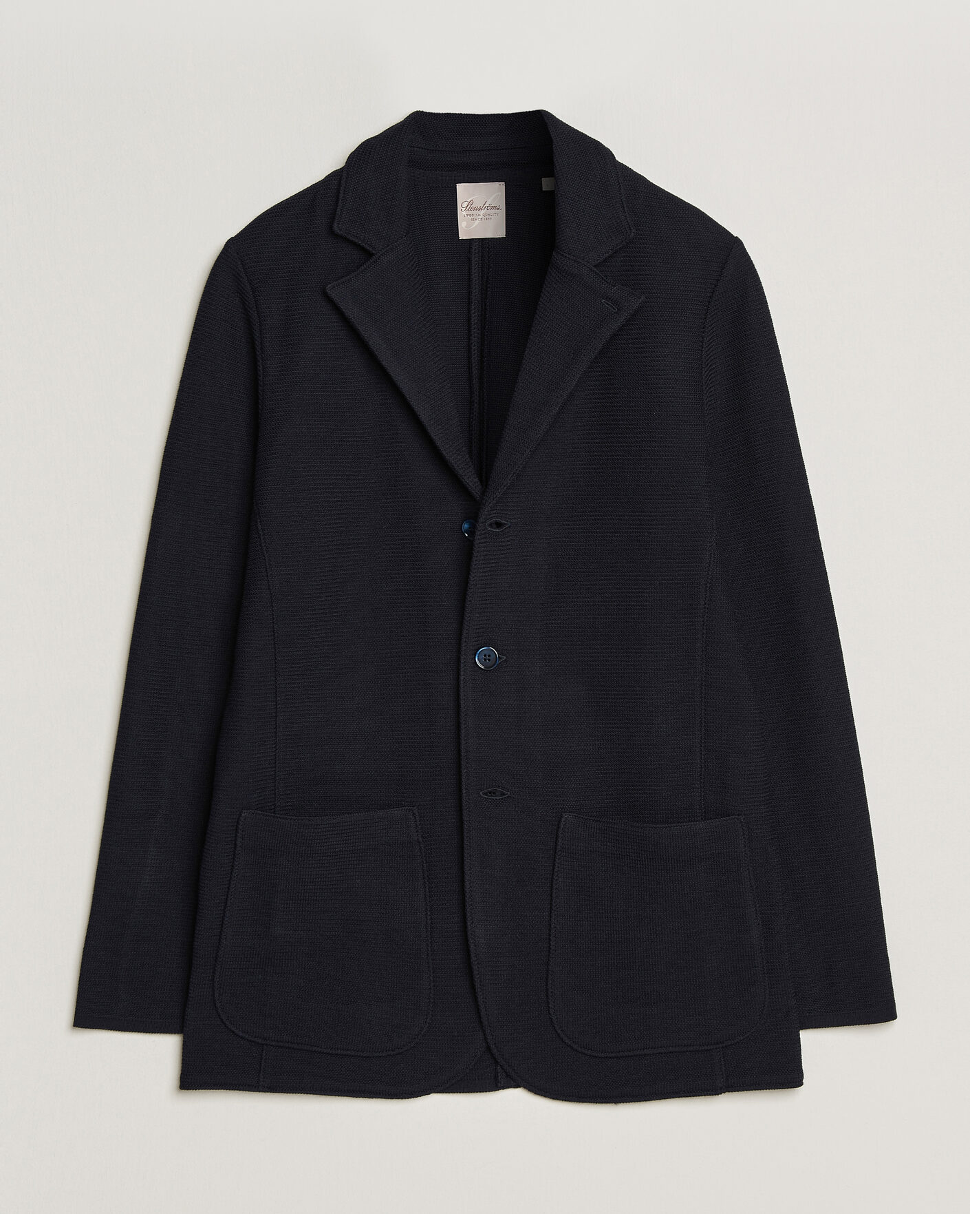 Mies | Pikkutakit | Stenströms | Milano Knitted Textured Blazer Navy