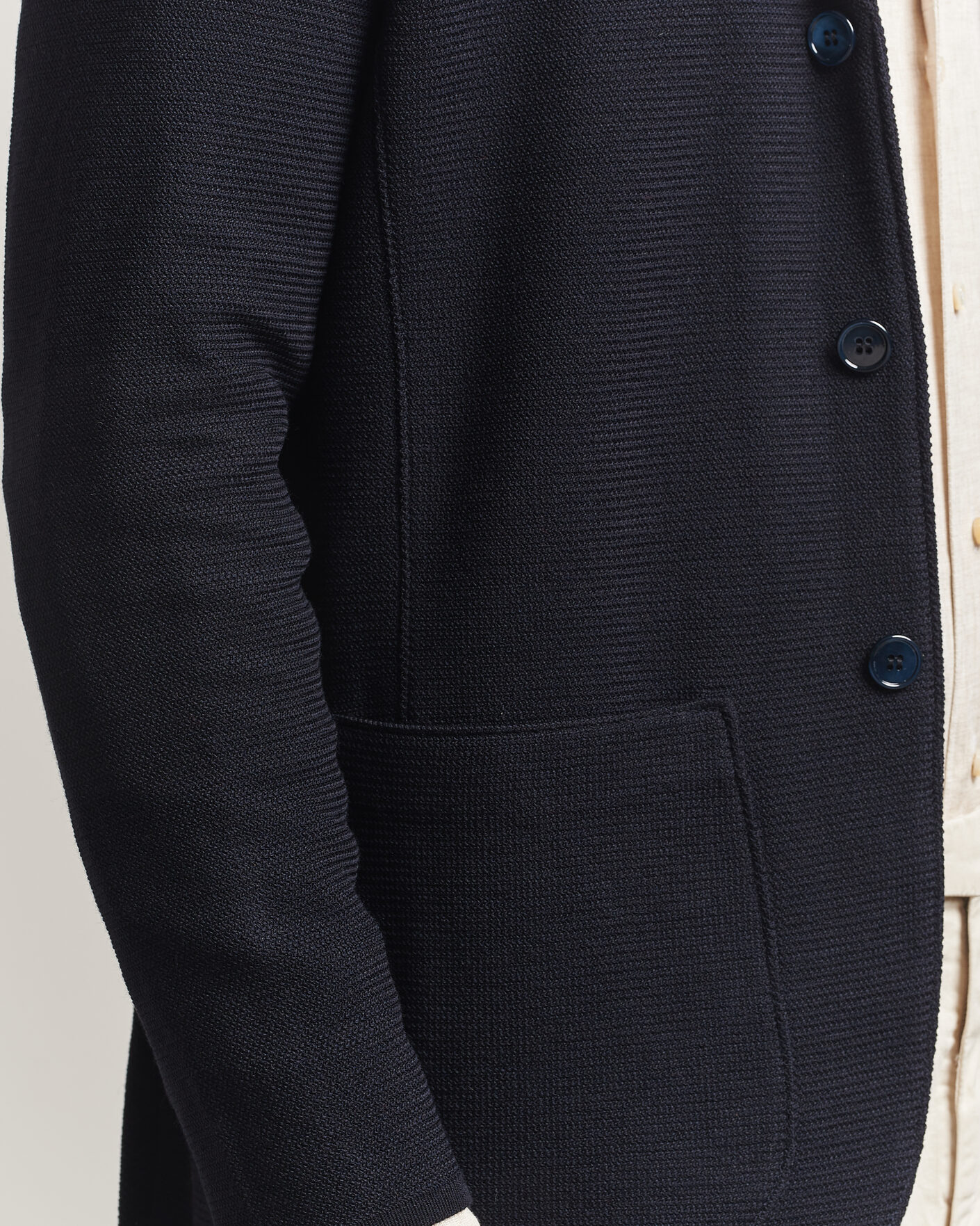 Mies | Pikkutakit | Stenströms | Milano Knitted Textured Blazer Navy