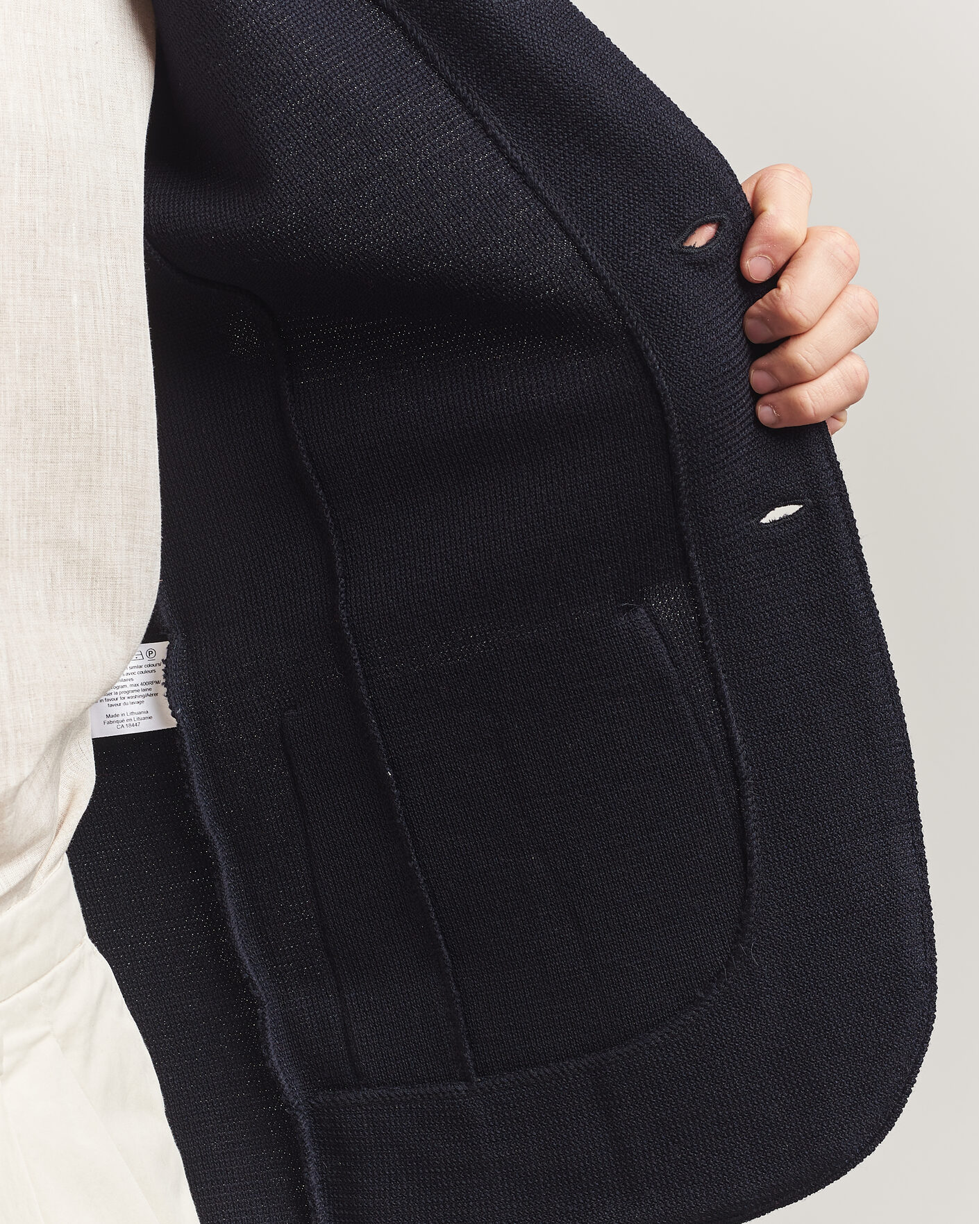 Mies | Pikkutakit | Stenströms | Milano Knitted Textured Blazer Navy