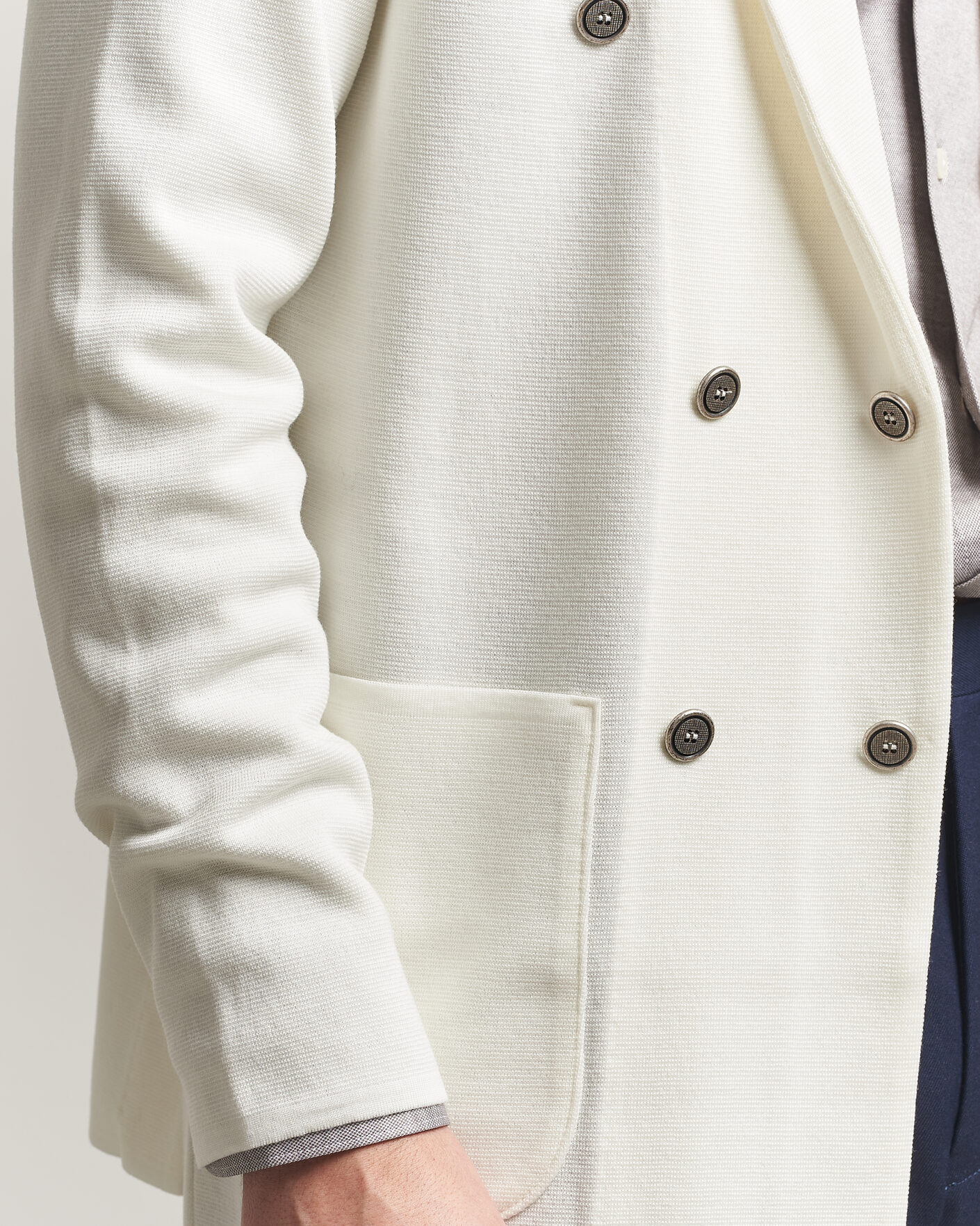 Mies | Pikkutakit | Stenströms | Milano Knitted DB Textured Blazer White