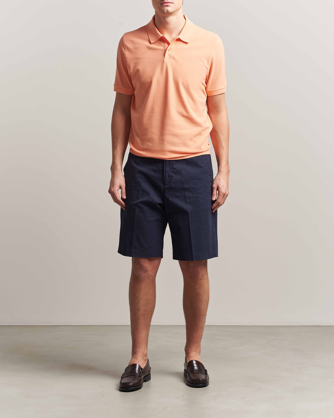 Mies | Pikeet | Stenströms | Organic Cotton Piquet Polo Shirt Mandarin