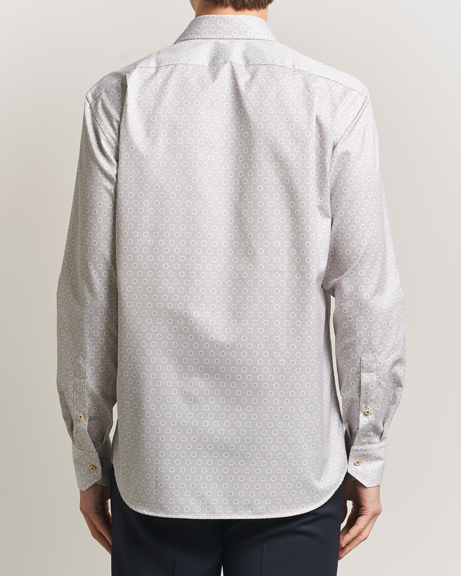 Mies | Kauluspaidat | Stenströms | Regular Fit Printed Cotton Twill Shirt Light Brown