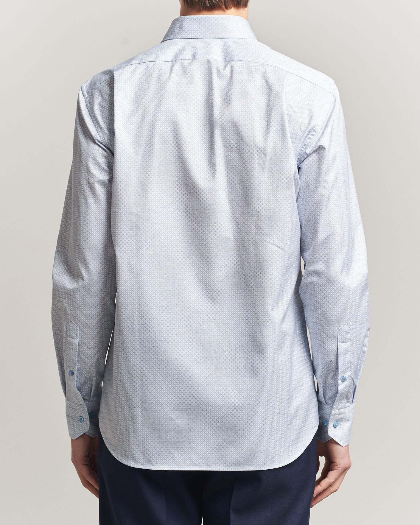 Mies | Kauluspaidat | Stenströms | Regular Fit Micro Printed Twill Shirt Light Blue