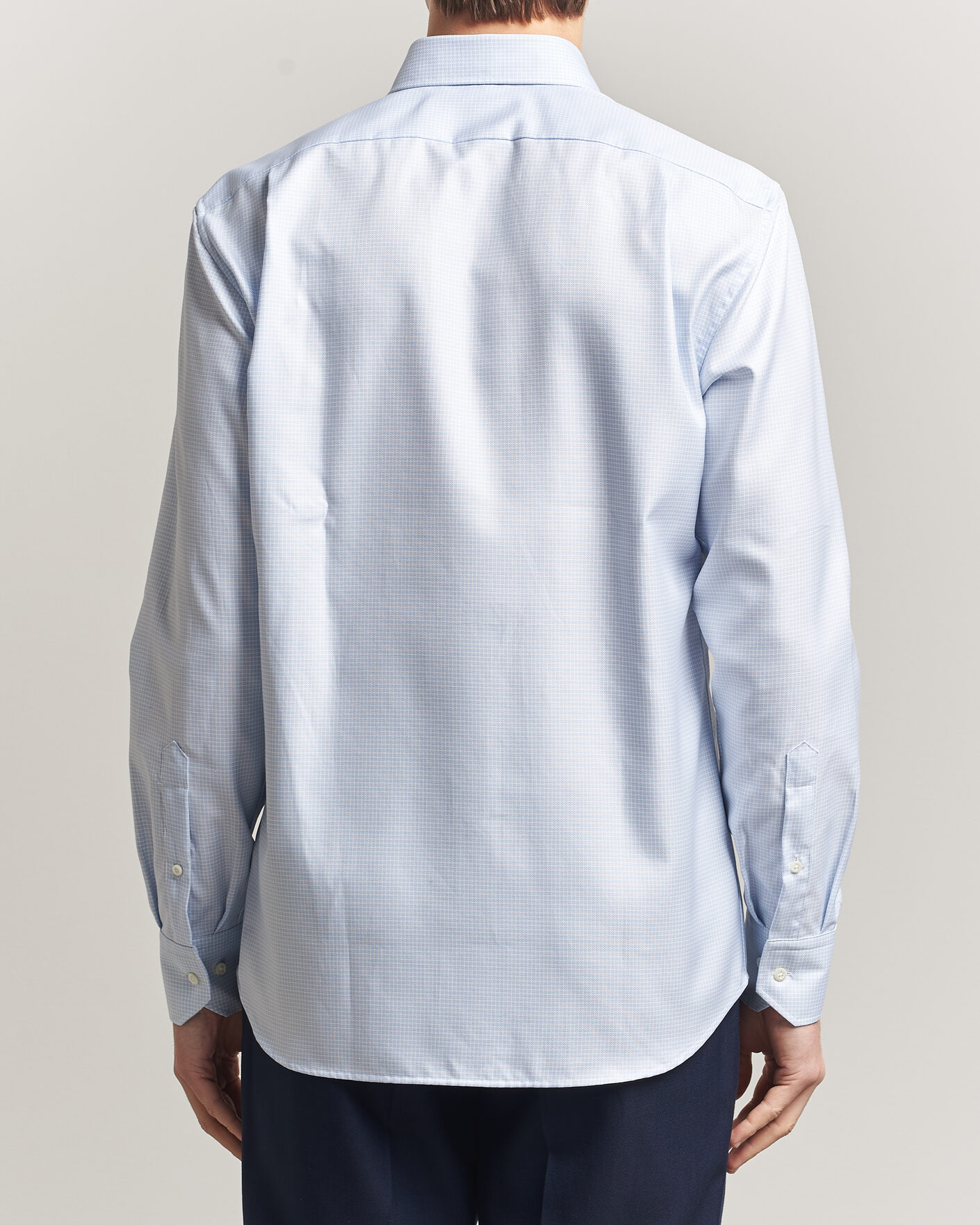 Mies | Kauluspaidat | Stenströms | Regular Fit Micro Structure Shirt Light Blue