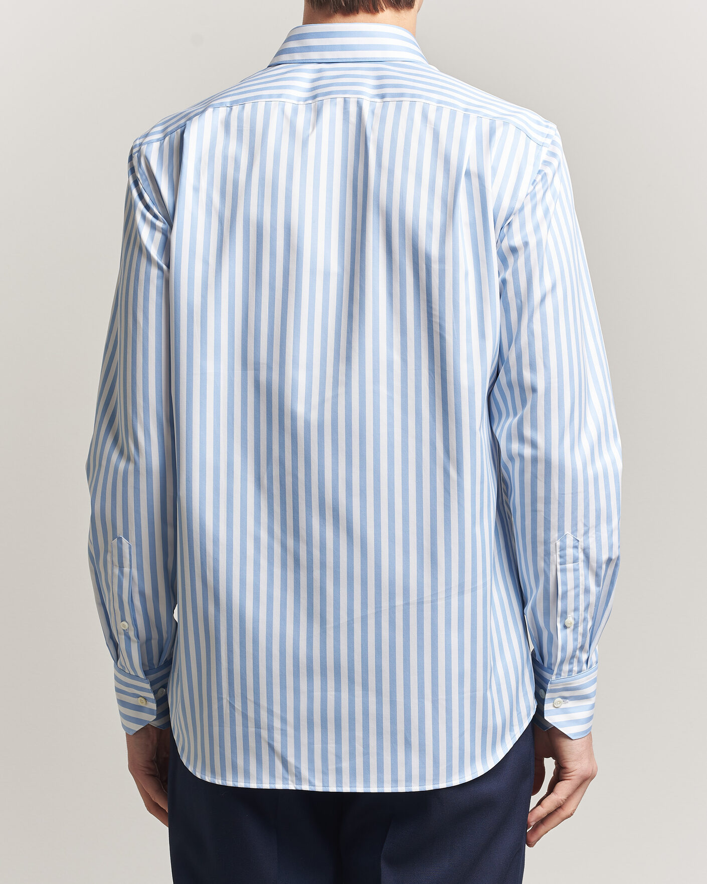 Mies | Kauluspaidat | Stenströms | Regular Fit Striped Pointed Collar Shirt Blue