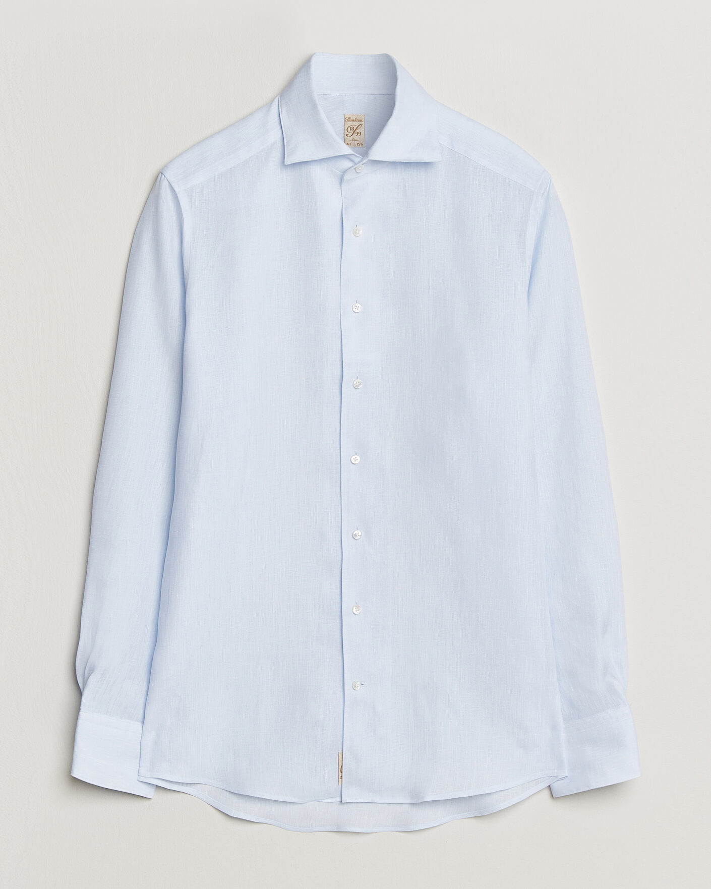 Mies | Kauluspaidat | Stenströms | 1899 Linen One Piece Collar Shirt Light Blue