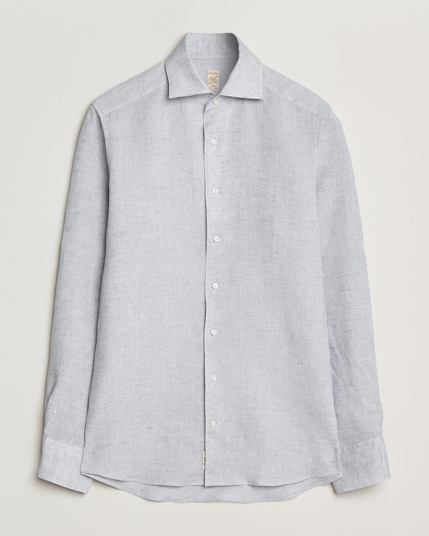 Mies | Kauluspaidat | Stenströms | 1899 Linen One Piece Collar Shirt Grey