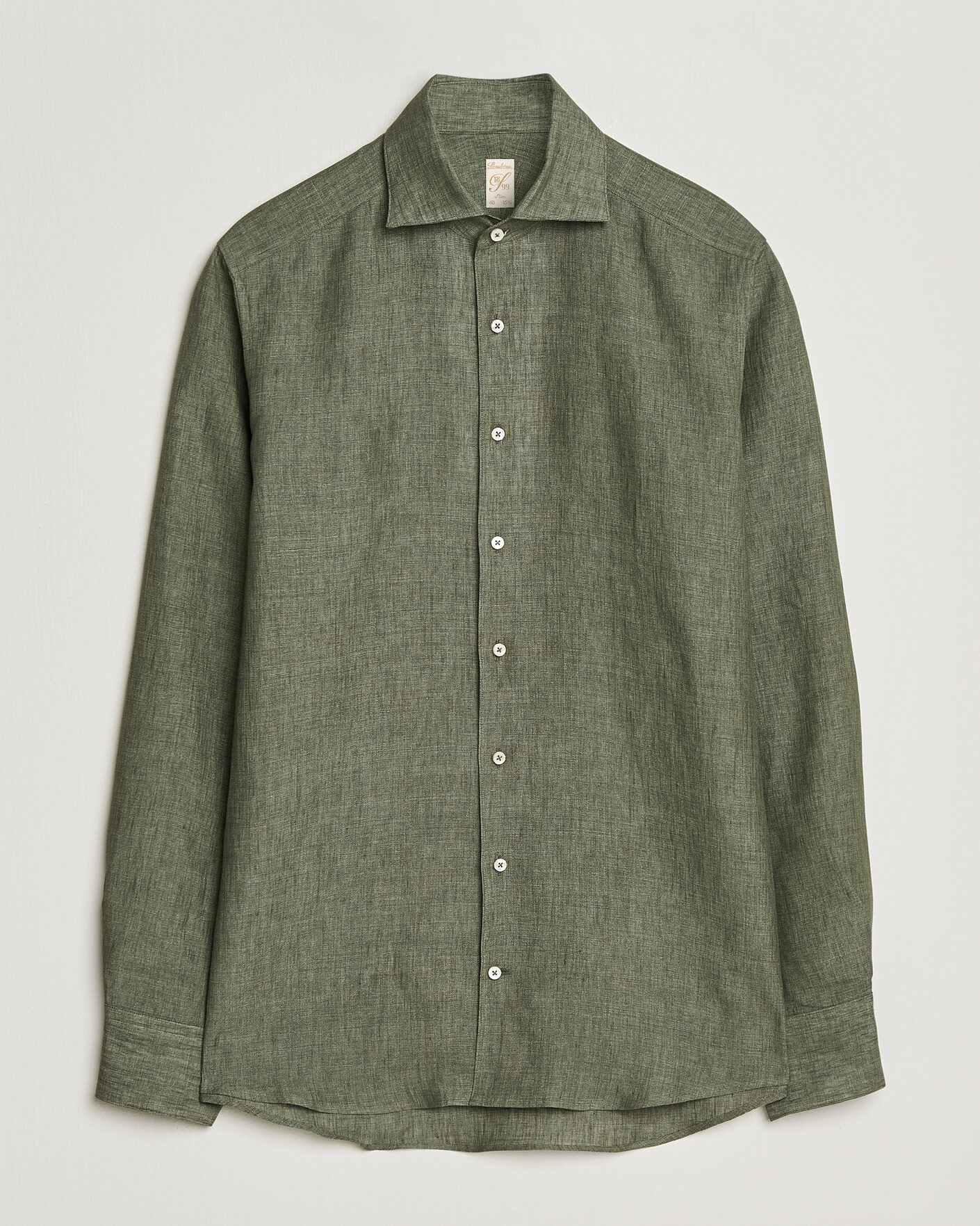 Mies | Kauluspaidat | Stenströms | 1899 Linen One Piece Collar Shirt Olive