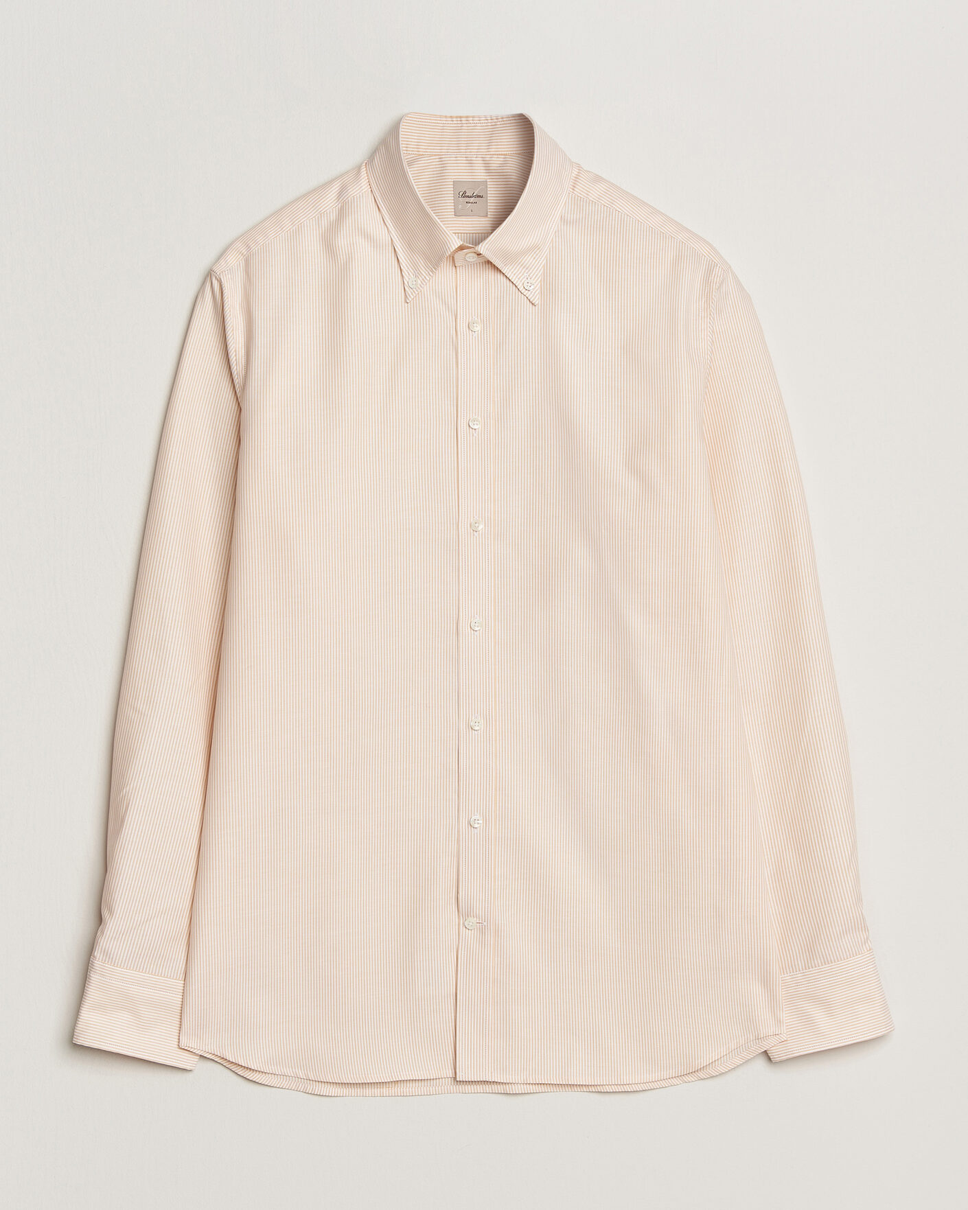 Mies | Kauluspaidat | Stenströms | Regular Fit Thin Striped Oxford Shirt Orange