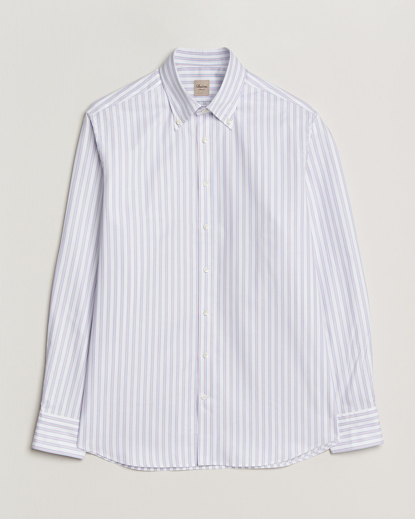 Mies | Kauluspaidat | Stenströms | Regular Fit Multi Striped Oxford Shirt Blue/Pink