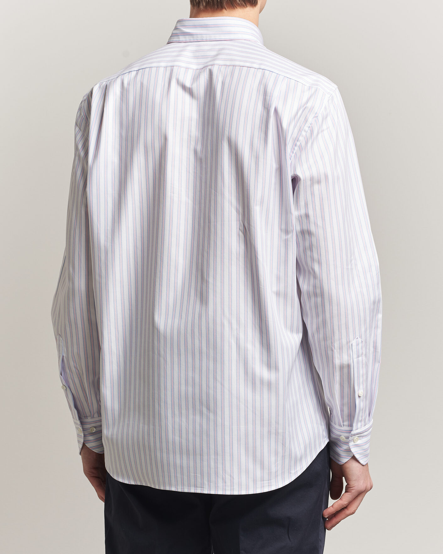Mies | Kauluspaidat | Stenströms | Regular Fit Multi Striped Oxford Shirt Blue/Pink
