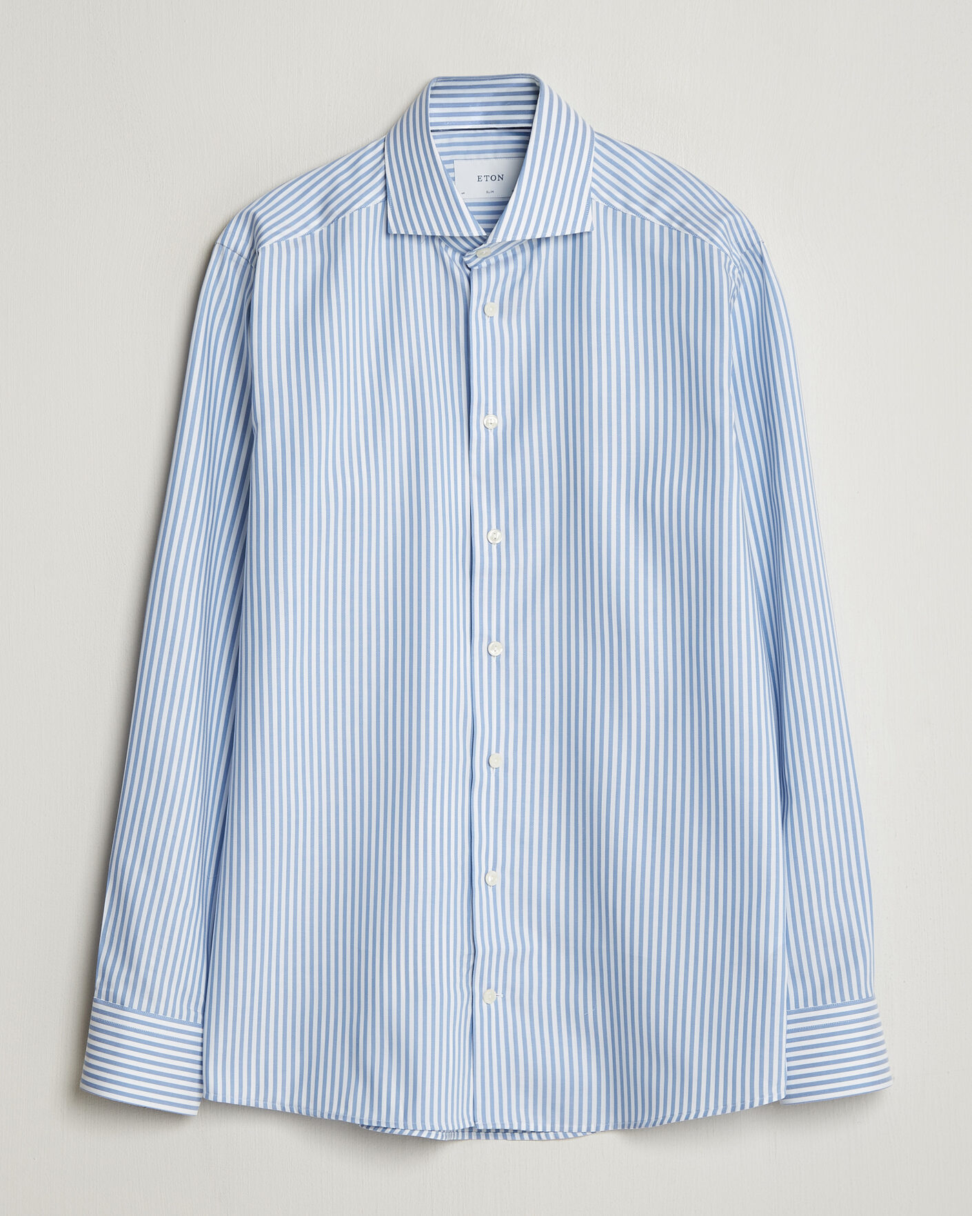 Mies | Kauluspaidat | Eton | Slim Fit Signature Oxford Striped Shirt Light Blue