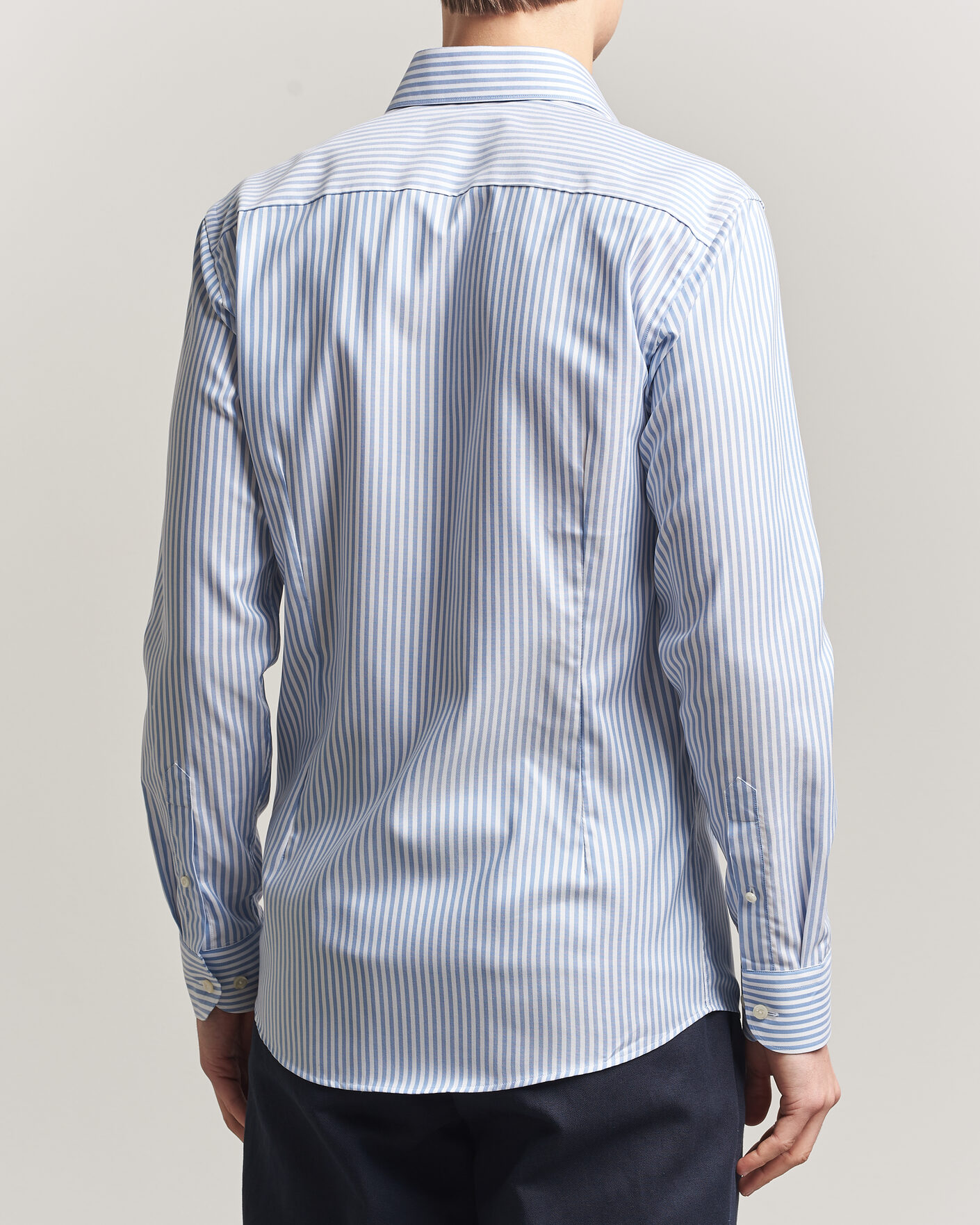 Mies | Kauluspaidat | Eton | Slim Fit Signature Oxford Striped Shirt Light Blue