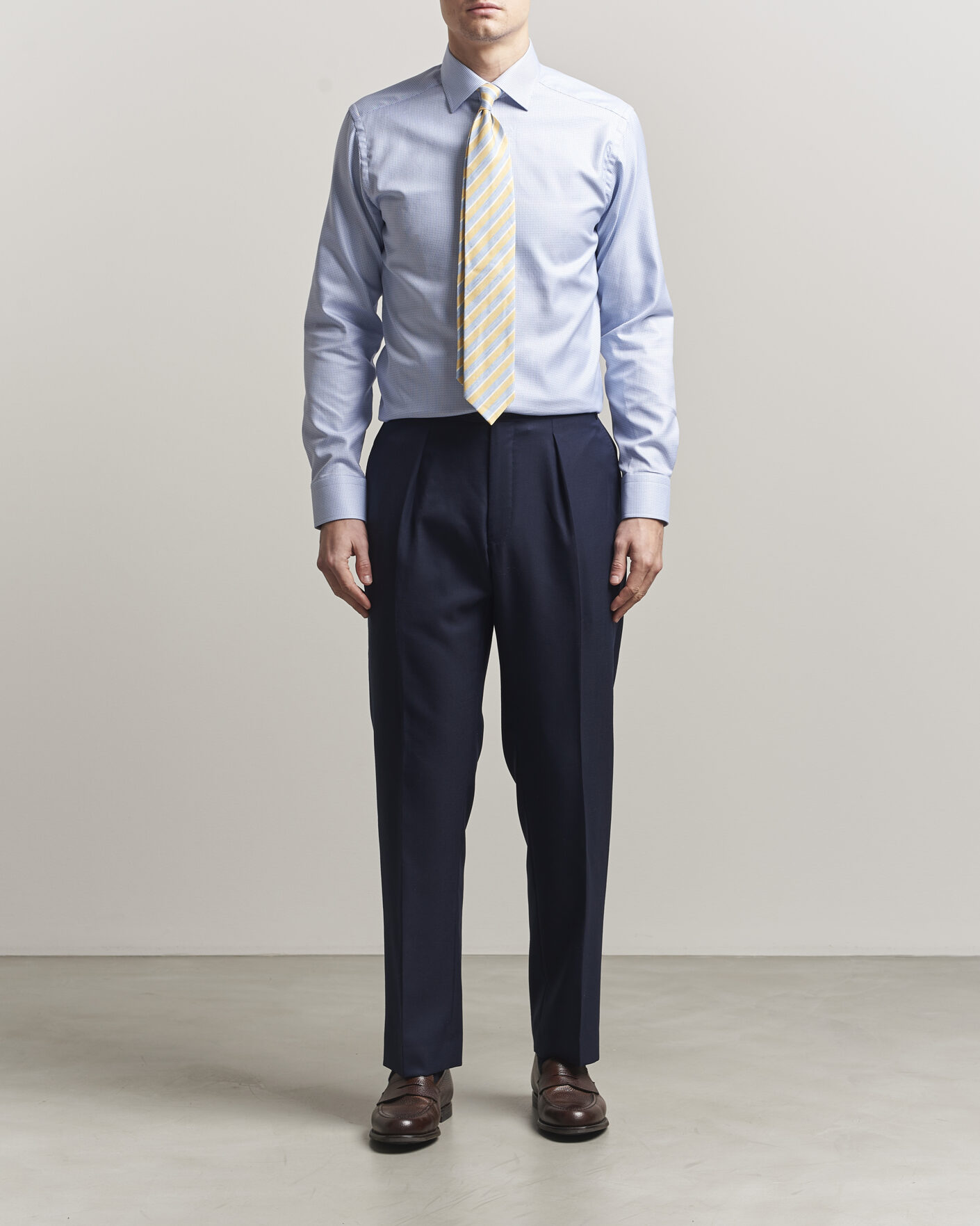 Mies | Kauluspaidat | Eton | Slim Fit Signature Twill Structured Shirt Mid Blue