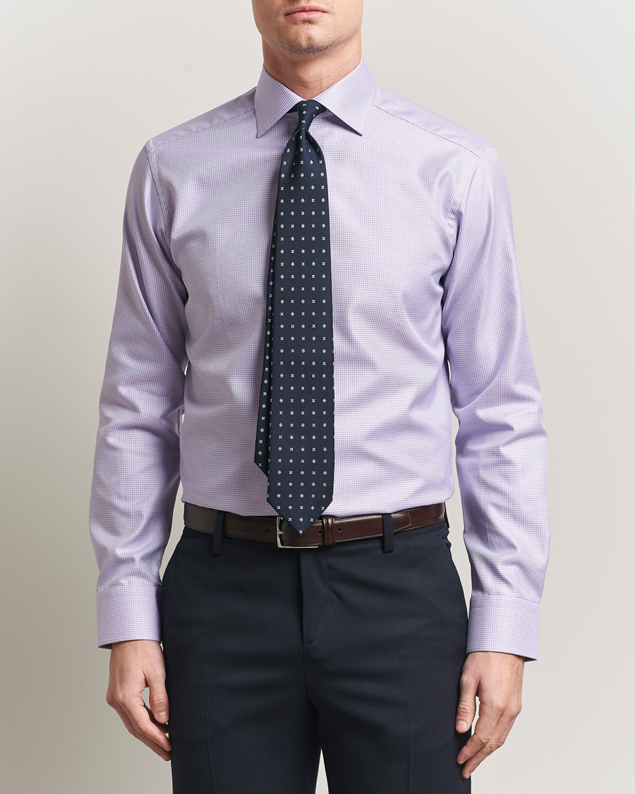 Mies | Kauluspaidat | Eton | Slim Fit Signature Twill Structured Shirt Light Purple