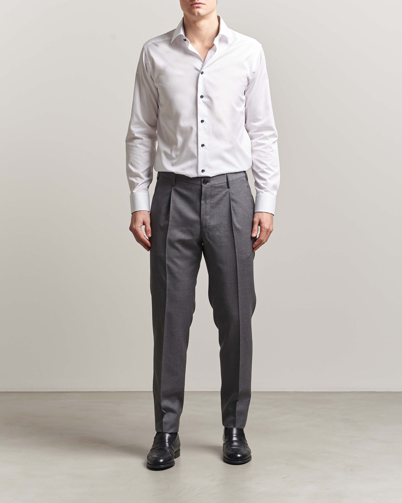Mies | Kauluspaidat | Eton | Slim Fit Signature Twill Contrast Shirt White
