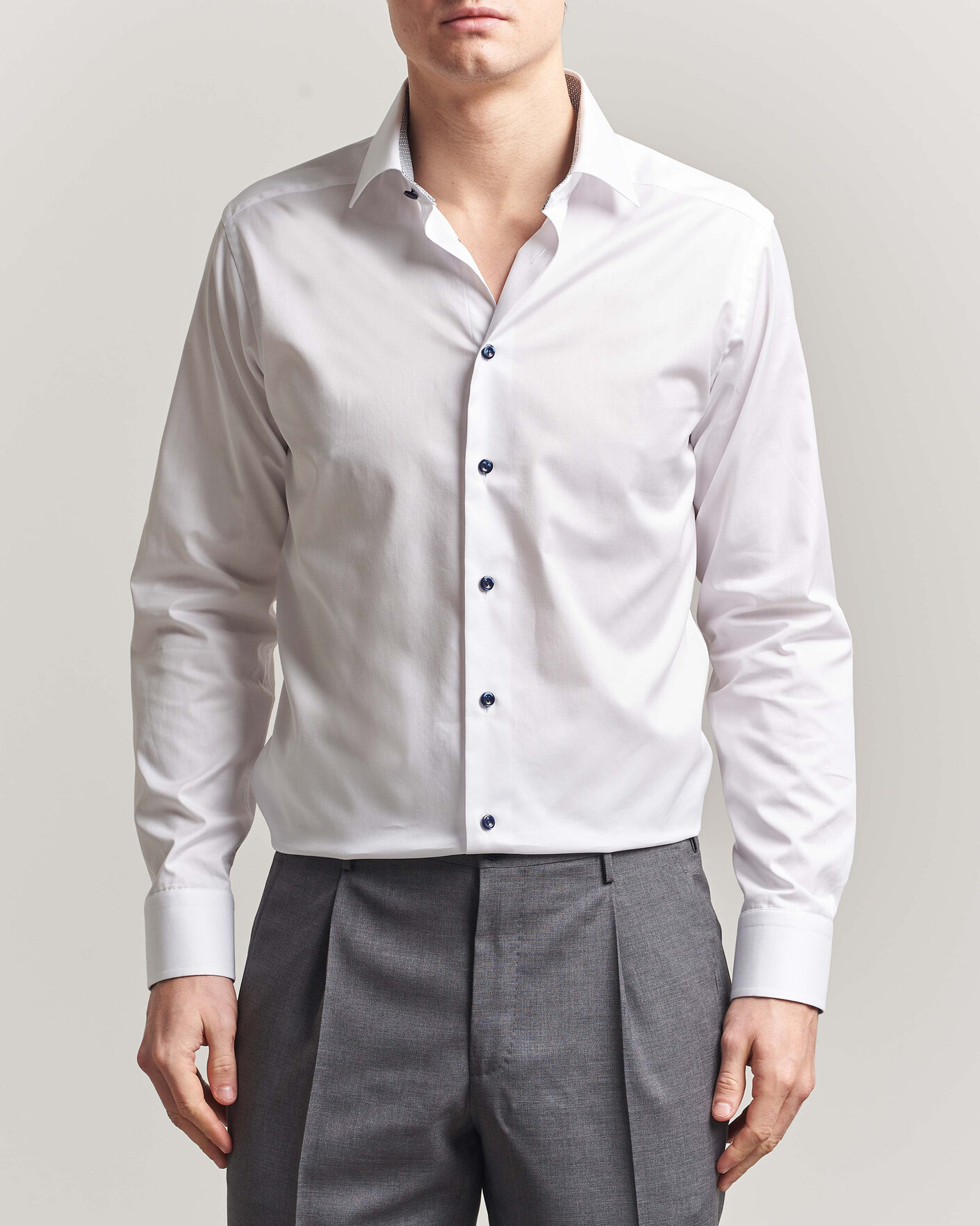Mies | Kauluspaidat | Eton | Slim Fit Signature Twill Contrast Shirt White