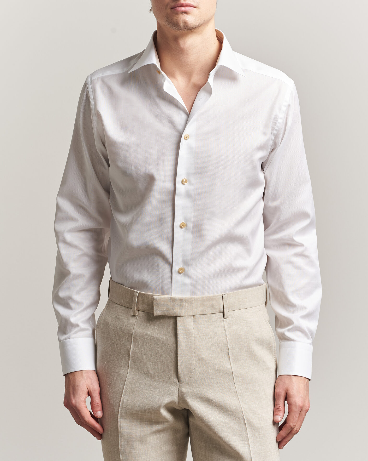 Mies | Kauluspaidat | Eton | Slim Fit Signature Twill Contrast Shirt White