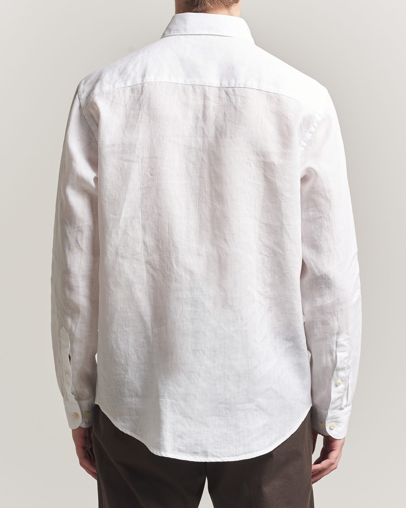 Mies | Kauluspaidat | Eton | Casual Fit Linen Shirt White