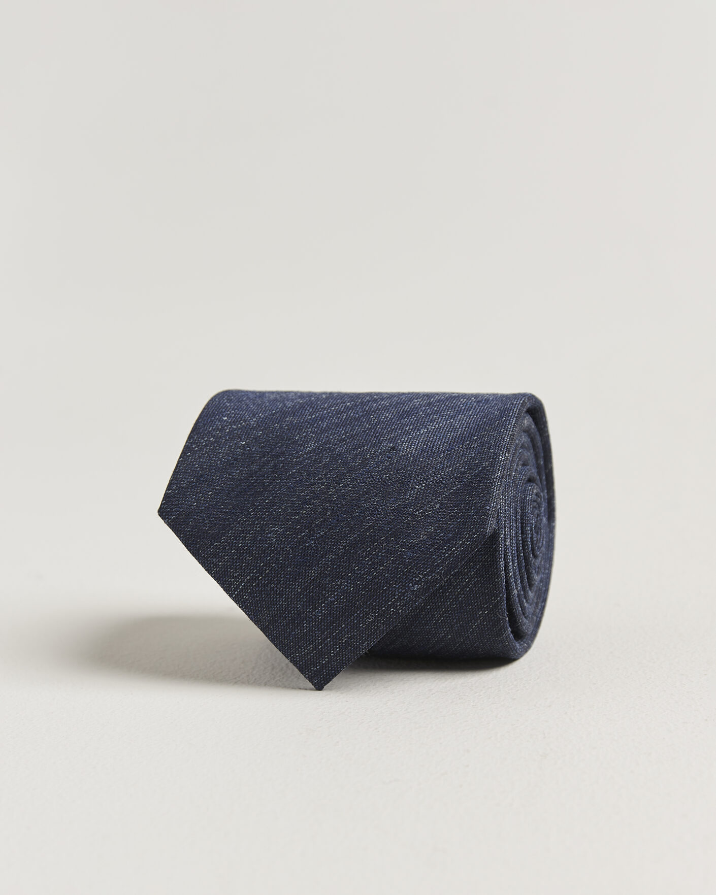 Mies | Solmiot | Eton | Linen Silk Tie Navy Blue