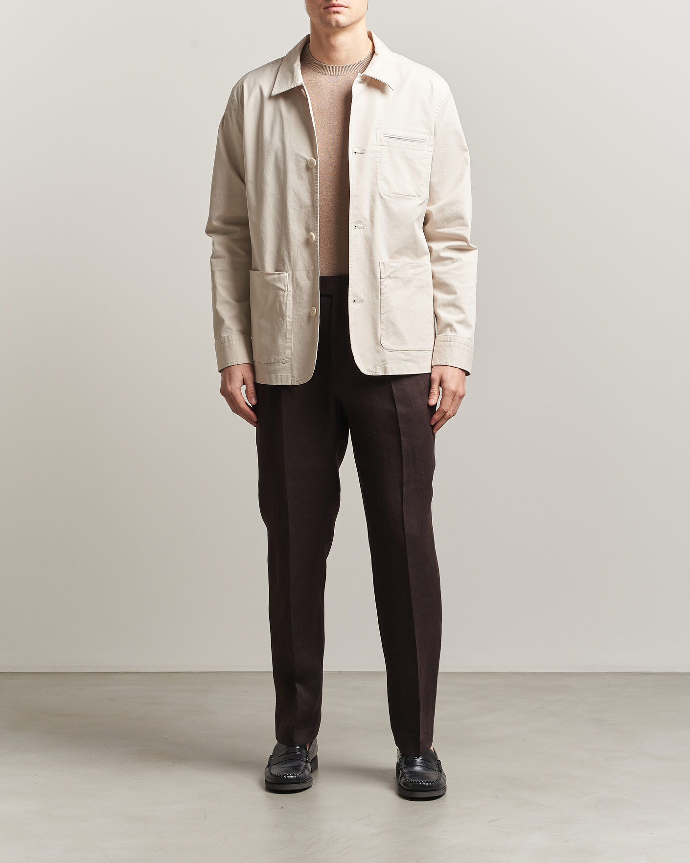 Mies | Takit | Eton | Cotton Chore Jacket Off White