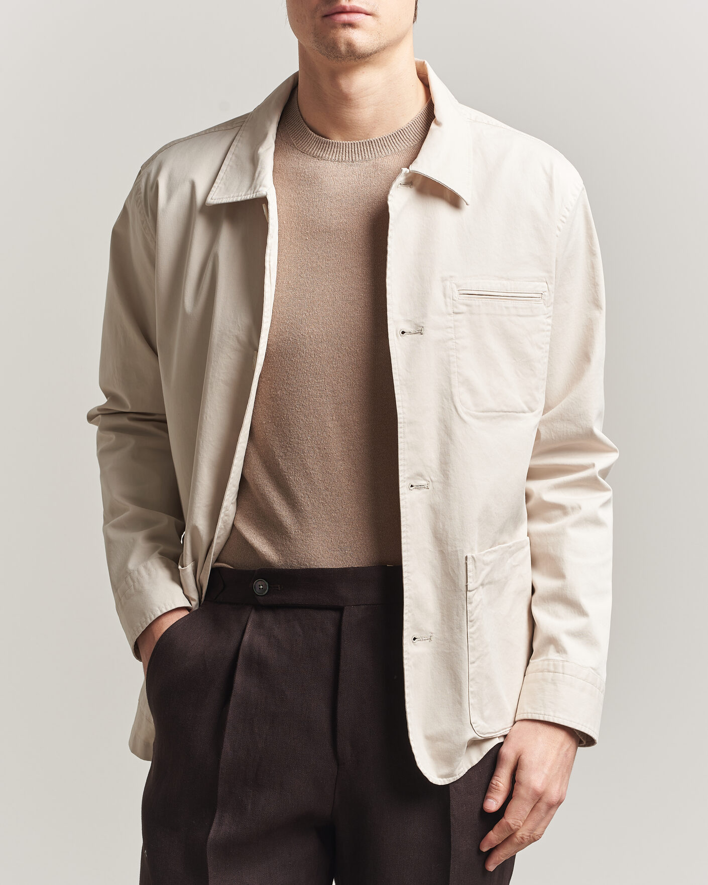 Mies | Takit | Eton | Cotton Chore Jacket Off White