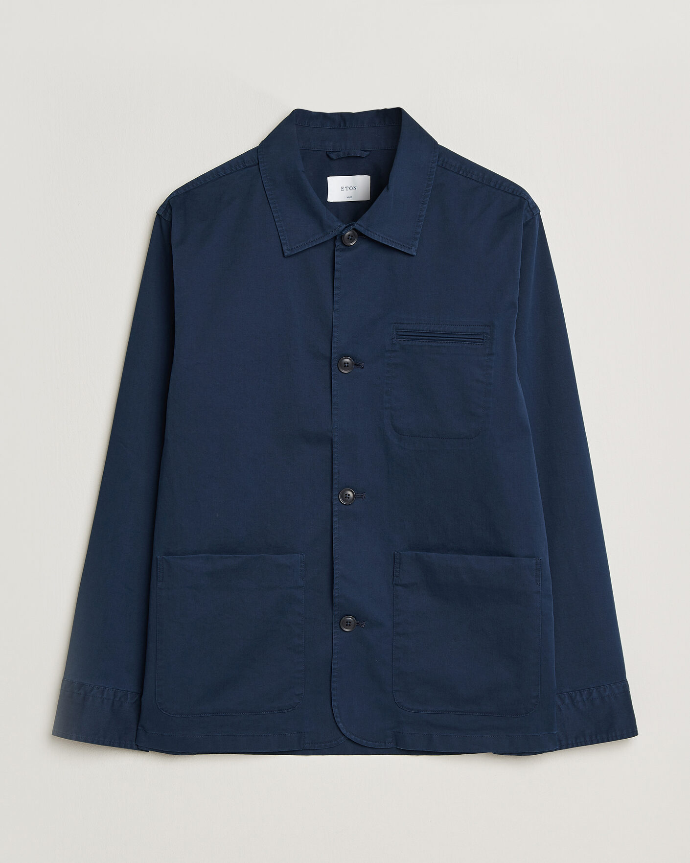 Mies | Takit | Eton | Cotton Chore Jacket Navy Blue