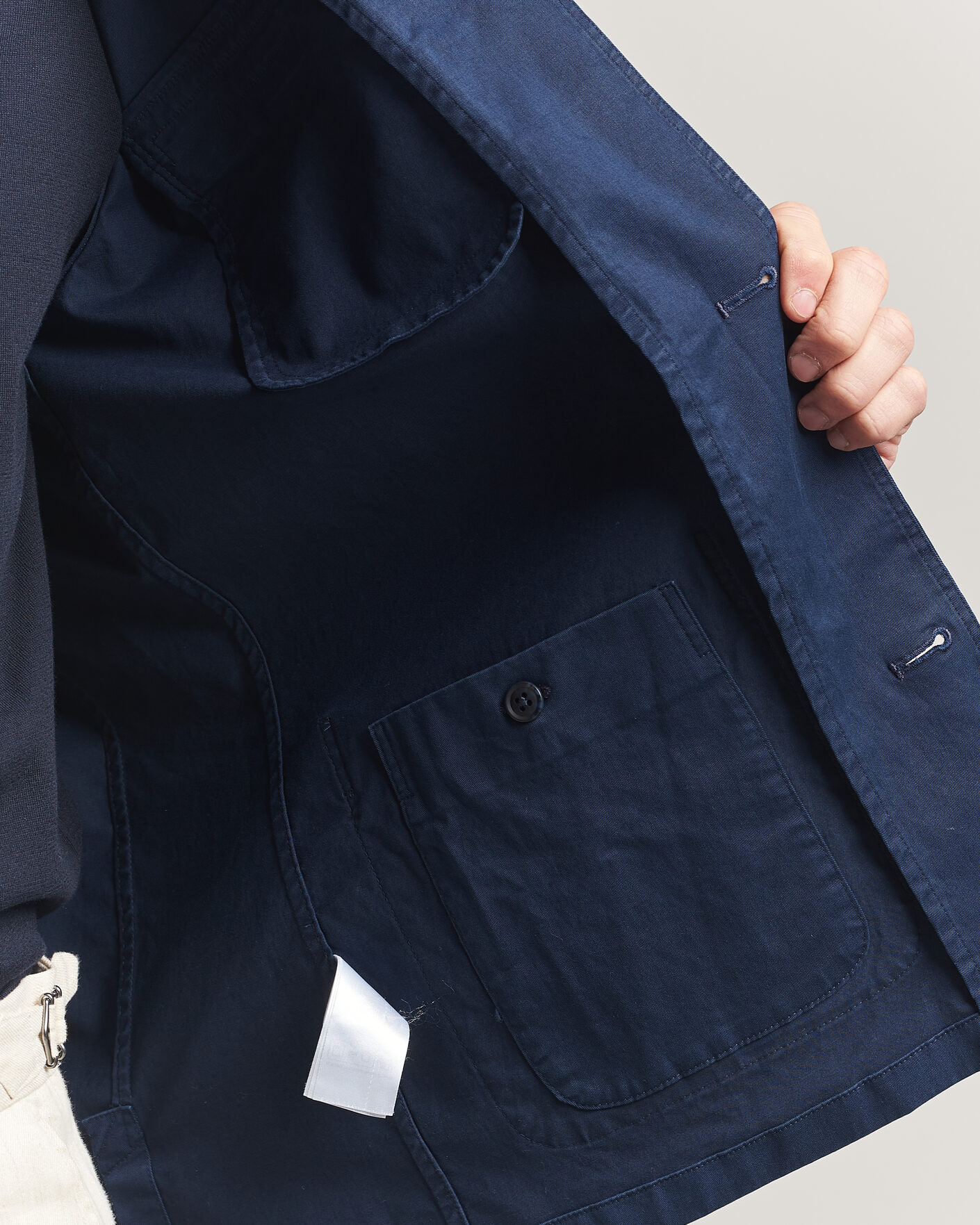 Mies | Takit | Eton | Cotton Chore Jacket Navy Blue