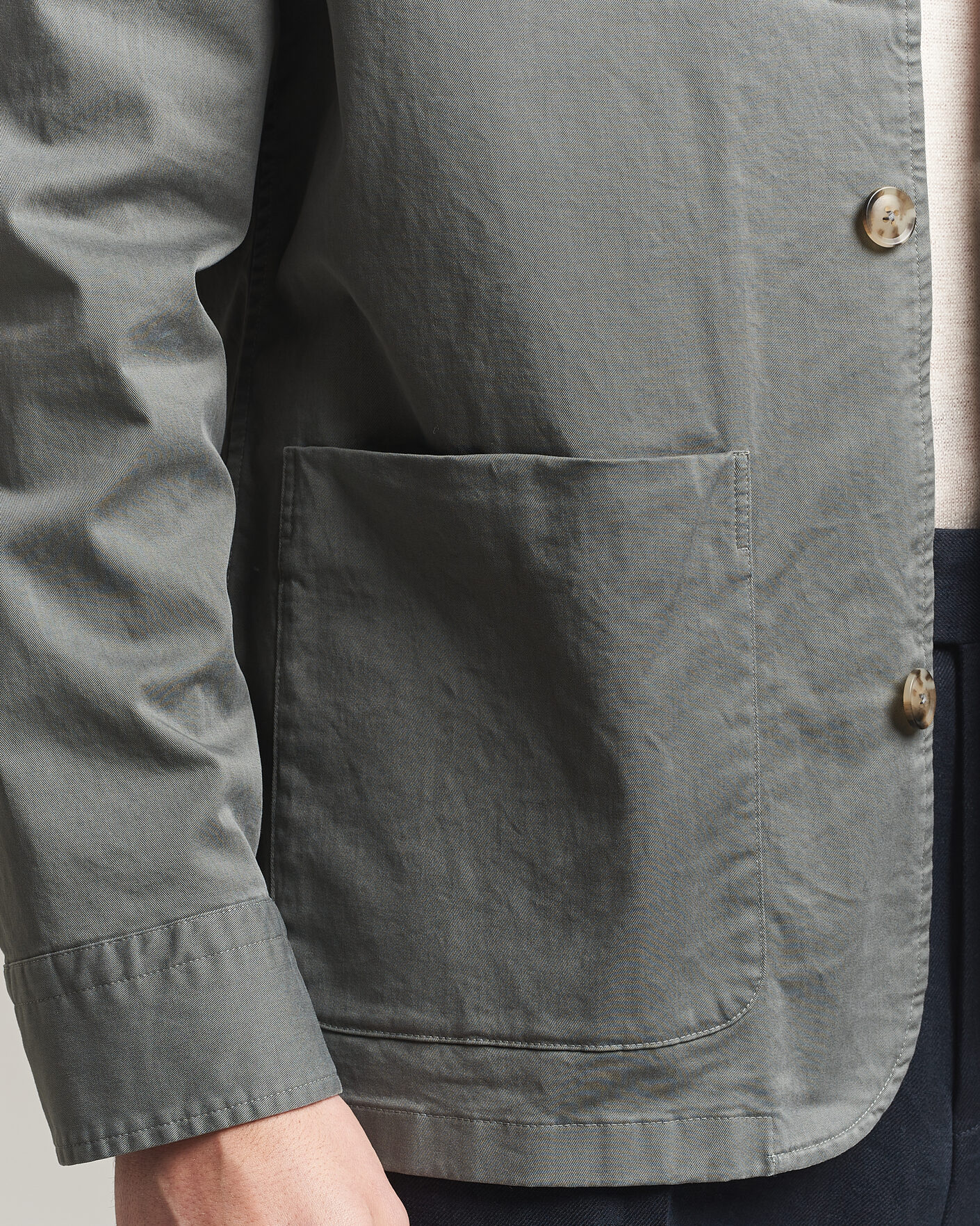 Mies | Takit | Eton | Cotton Chore Jacket Mid Green