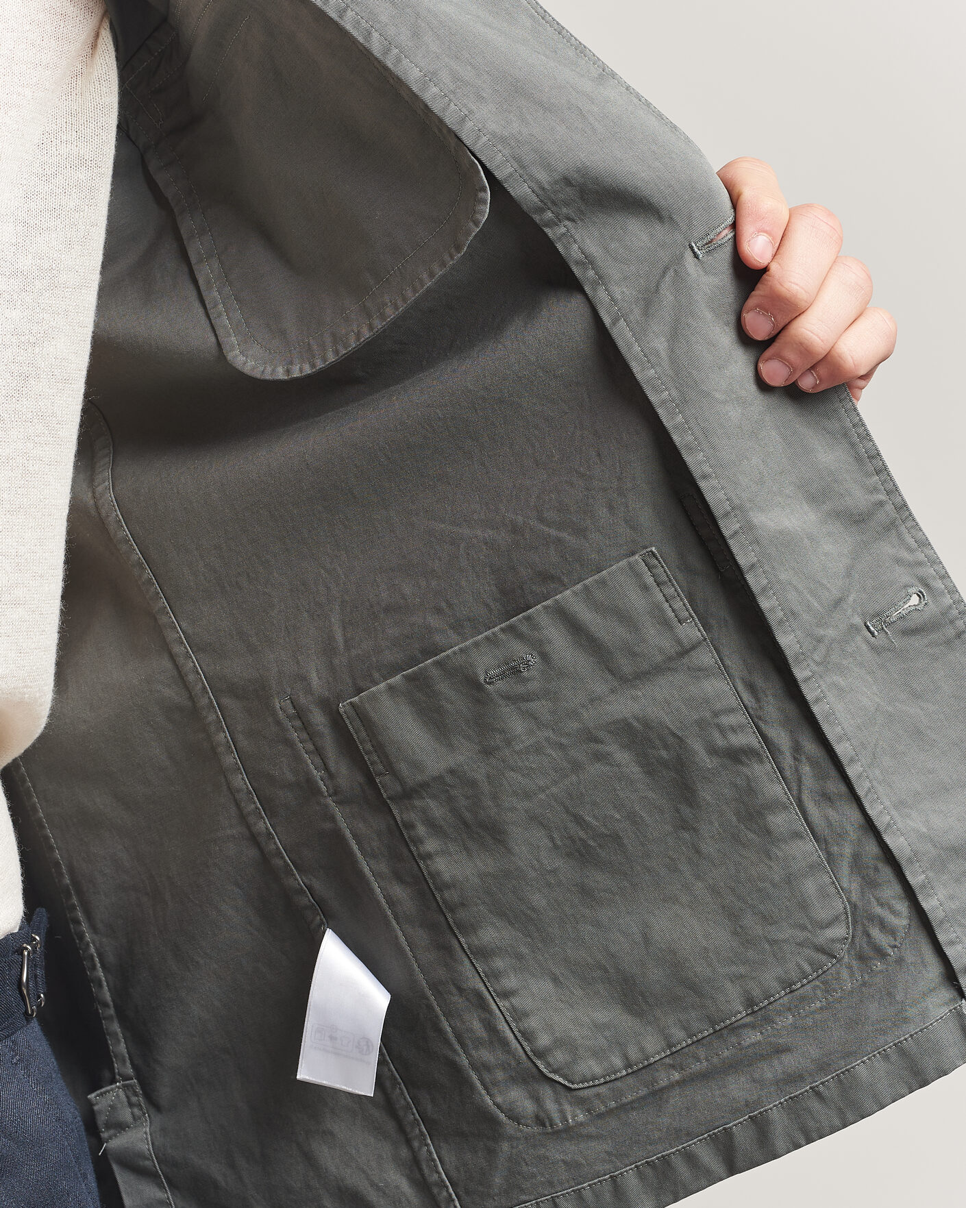 Mies | Takit | Eton | Cotton Chore Jacket Mid Green