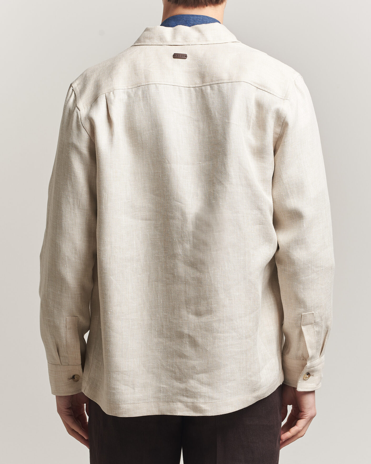 Mies | Takit | Eton | Four Pocket Linen Lyocell Shirt Jacket Off White