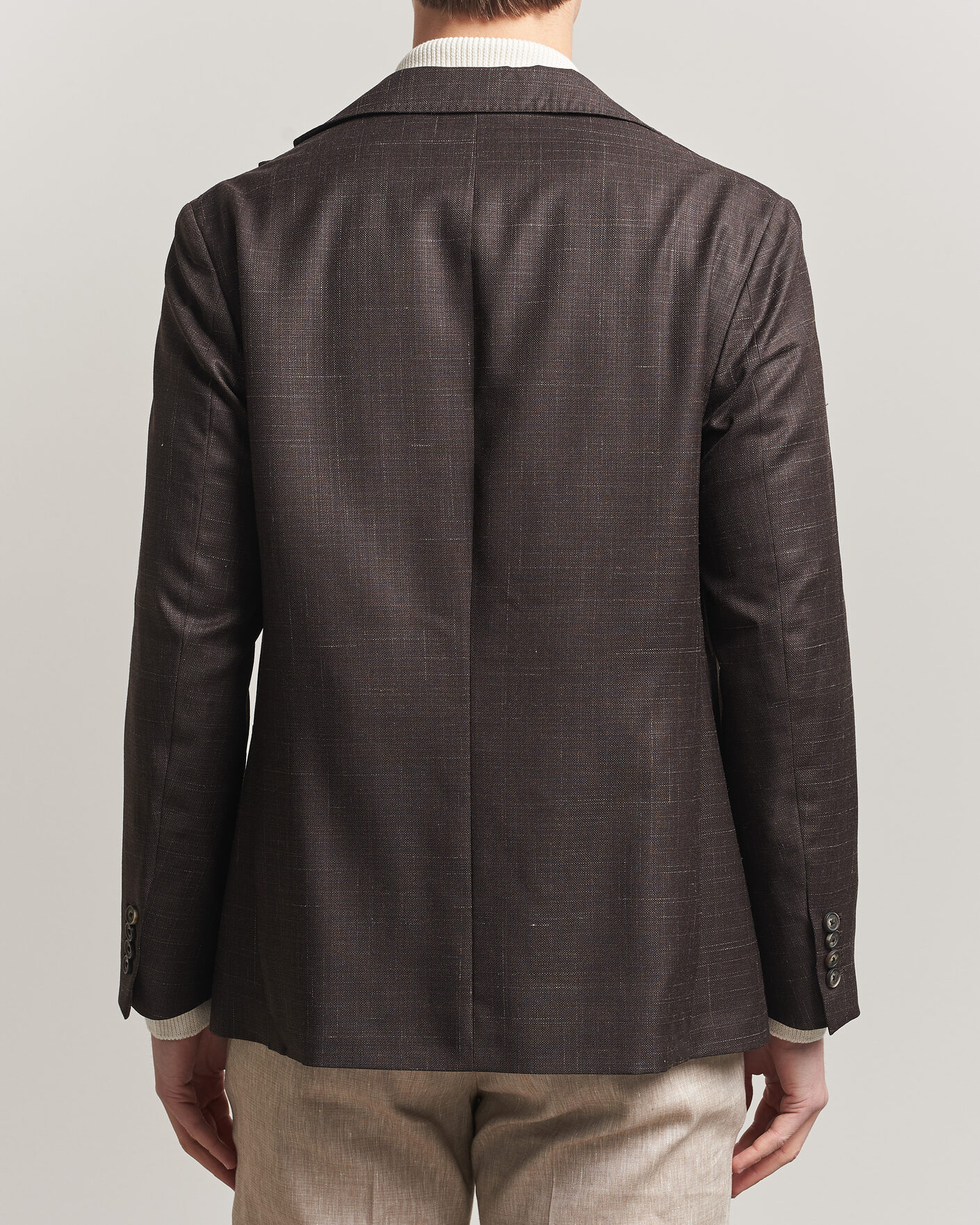 Mies | Pikkutakit | Eton | Wool Silk Soft Blazer Dark Brown