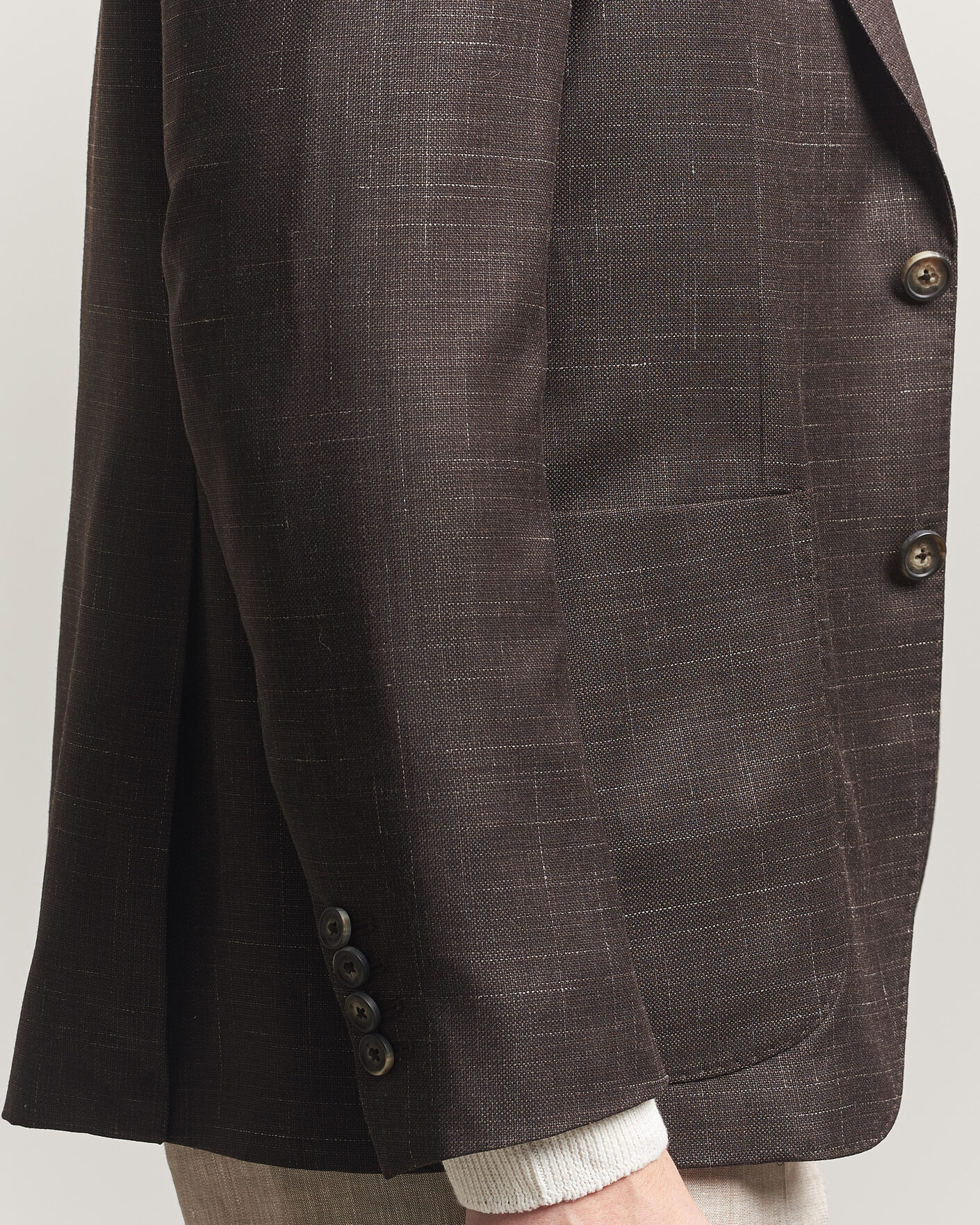 Mies | Pikkutakit | Eton | Wool Silk Soft Blazer Dark Brown