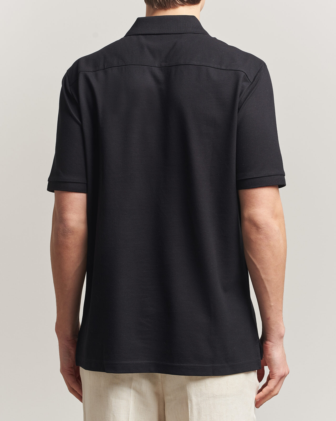 Mies | Pikeet | Eton | Pima Pique Polo Black