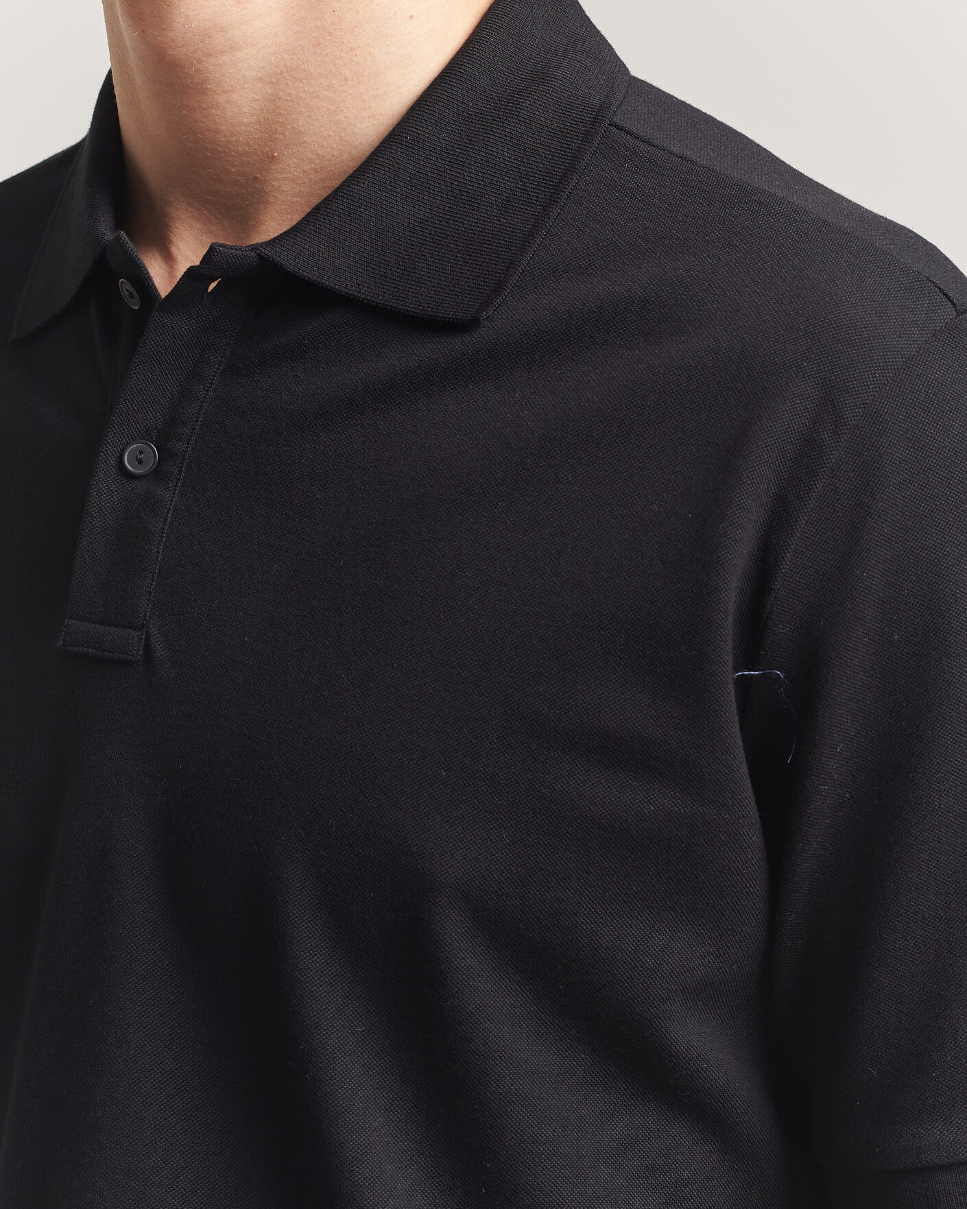 Mies | Pikeet | Eton | Pima Pique Polo Black