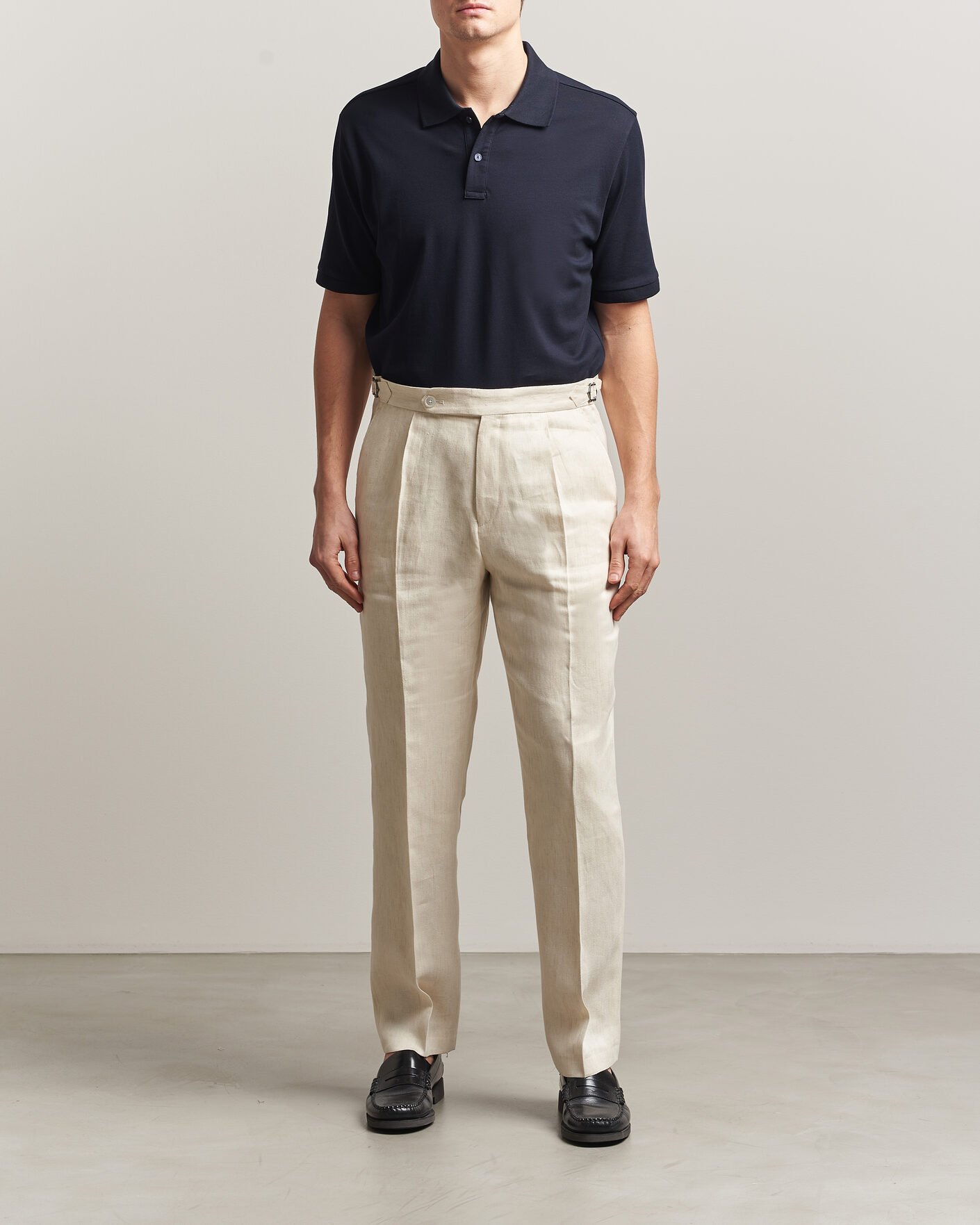 Mies | Pikeet | Eton | Pima Pique Polo Navy Blue