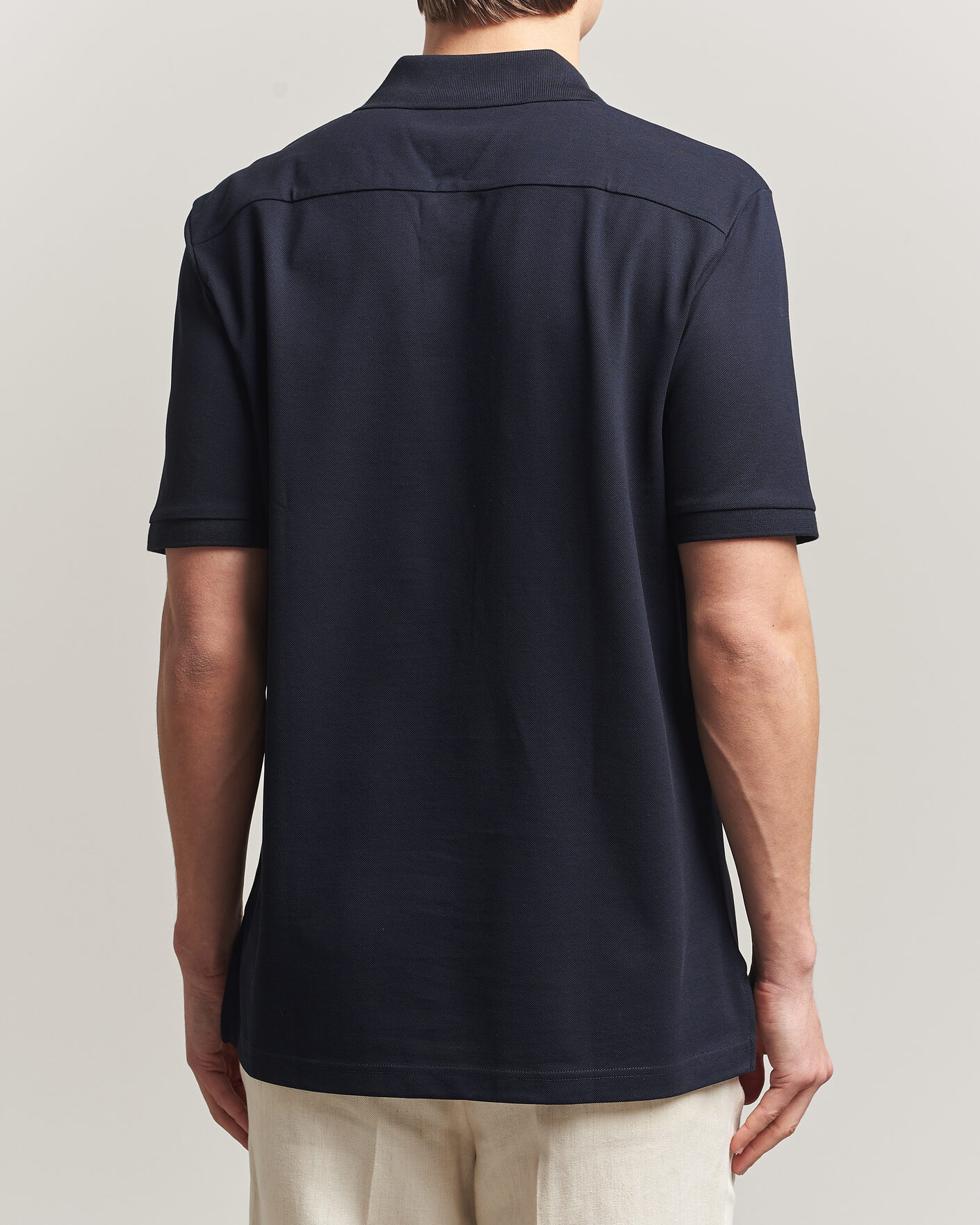 Mies | Pikeet | Eton | Pima Pique Polo Navy Blue