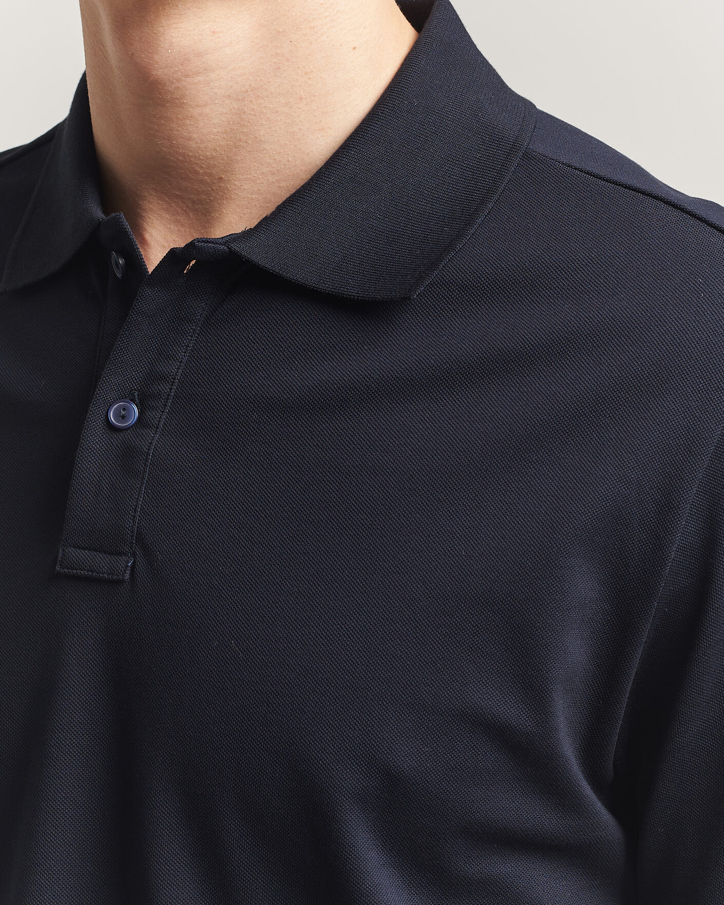 Mies | Pikeet | Eton | Pima Pique Polo Navy Blue