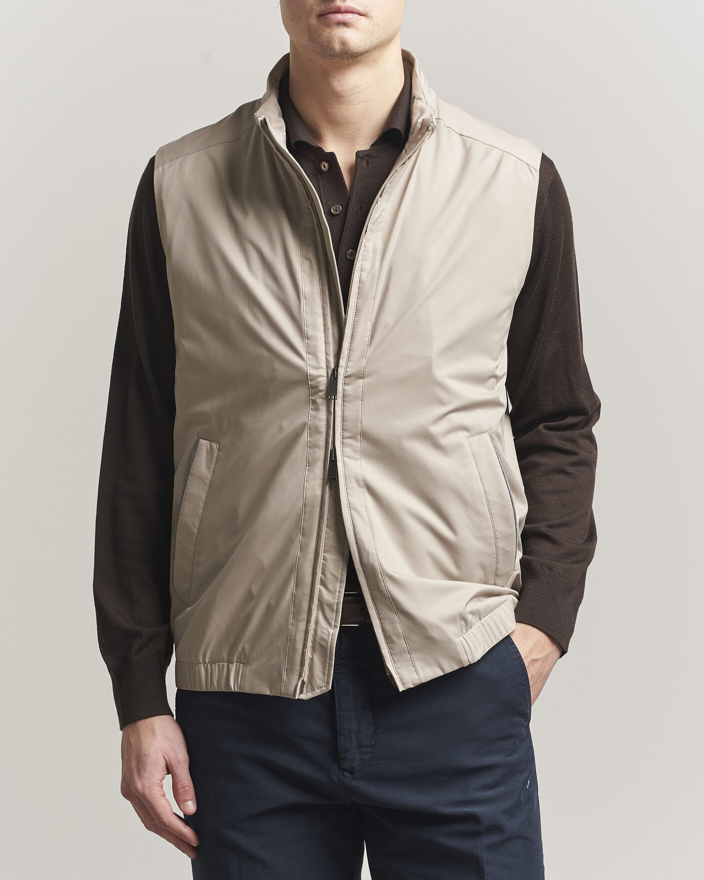 Mies | Ulkoliivit | Eton | Lightweight Wind Vest Beige