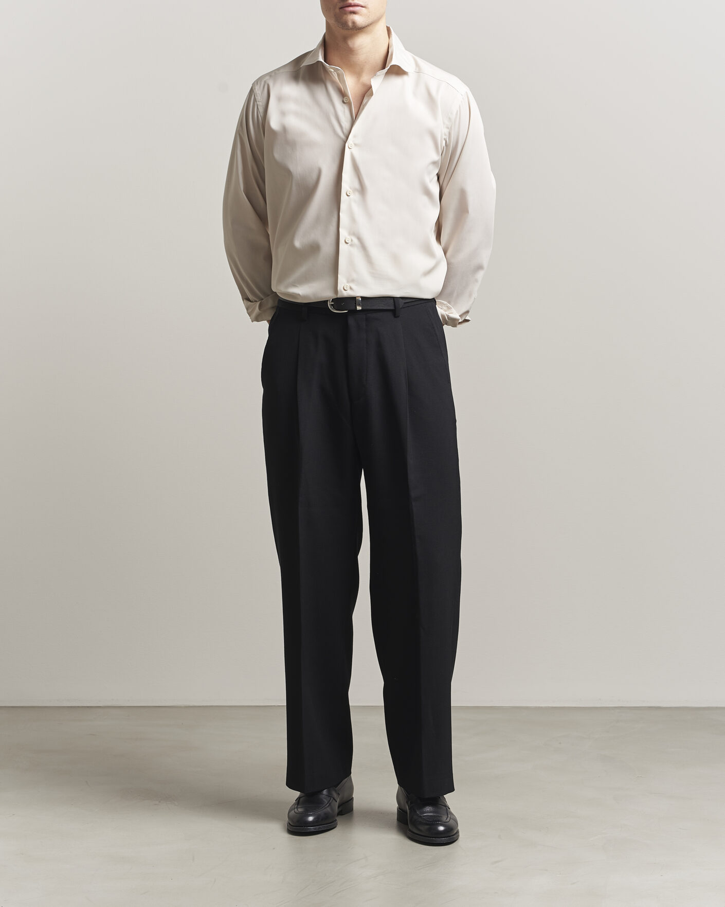 Mies | Kauluspaidat | Eton | Casual Fit Breeze Poplin Shirt Beige