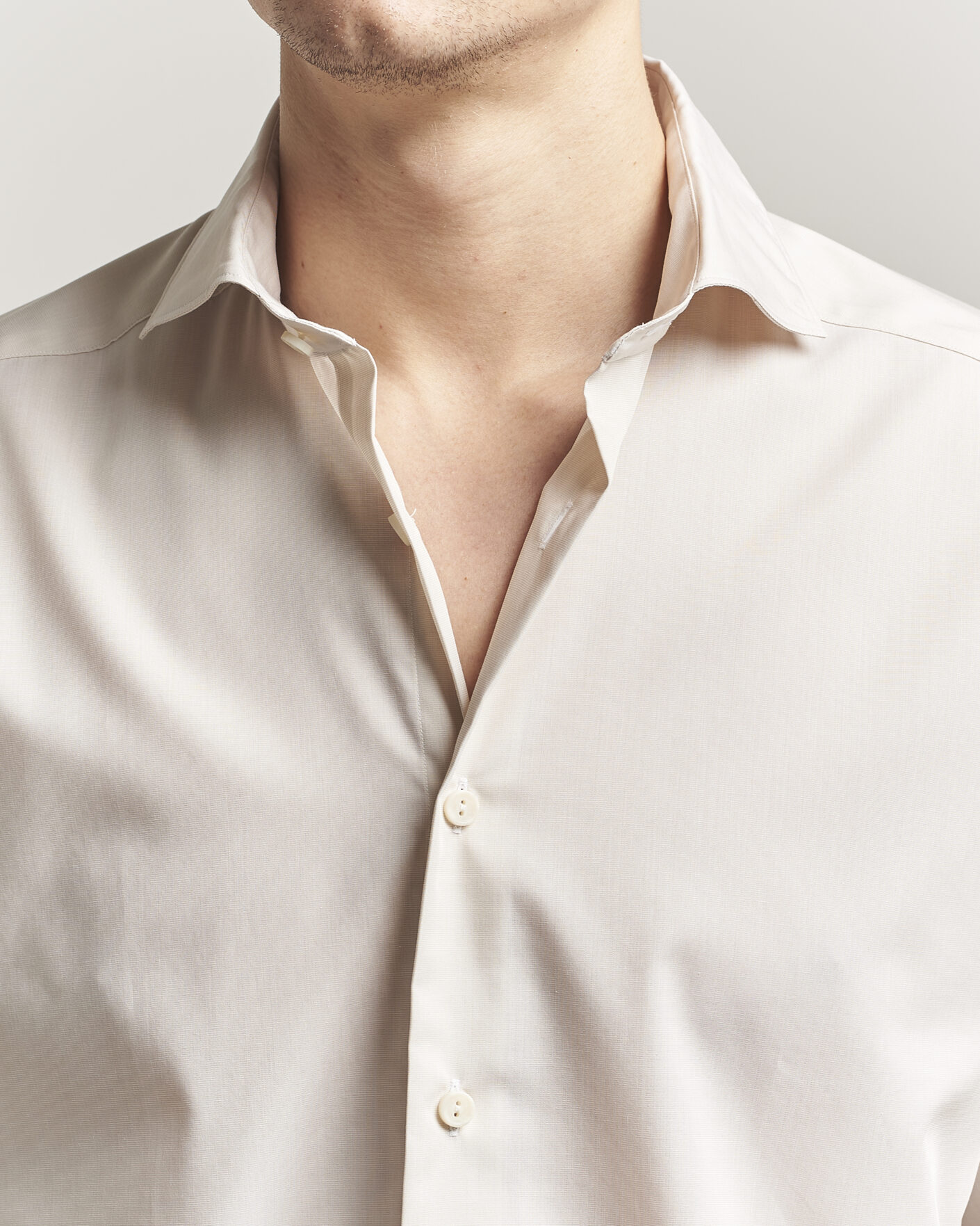 Mies | Kauluspaidat | Eton | Casual Fit Breeze Poplin Shirt Beige