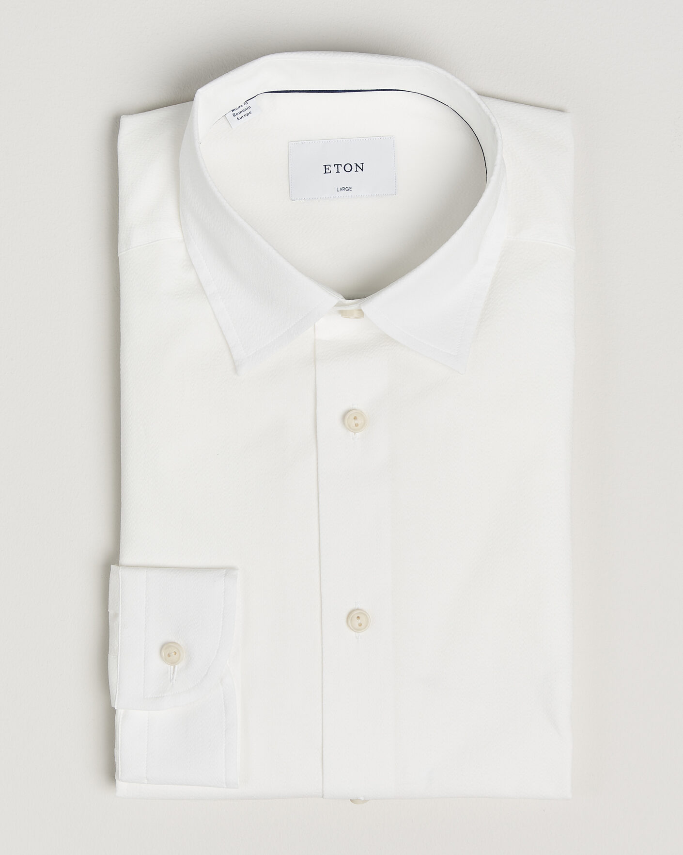 Mies | Kauluspaidat | Eton | Casual Fit Seersucker Resort Shirt White