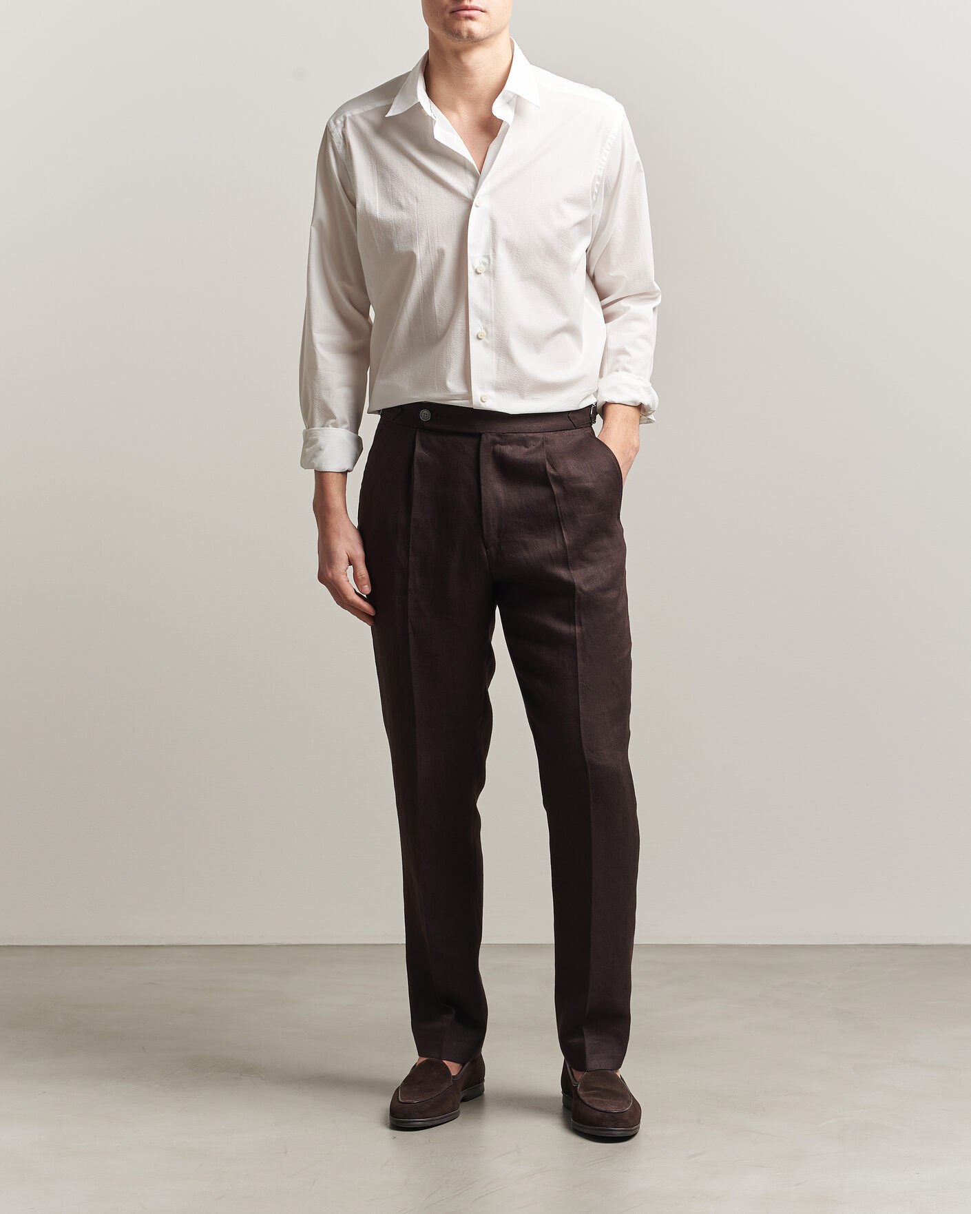 Mies | Kauluspaidat | Eton | Casual Fit Seersucker Resort Shirt White