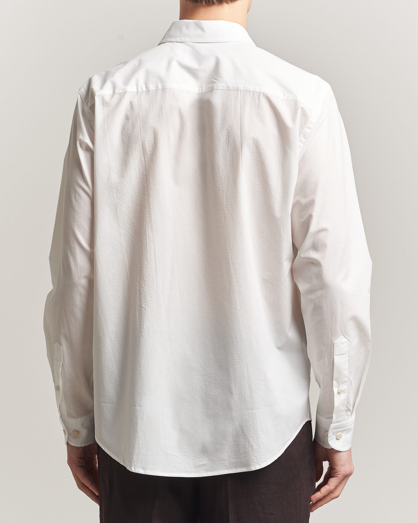 Mies | Kauluspaidat | Eton | Casual Fit Seersucker Resort Shirt White