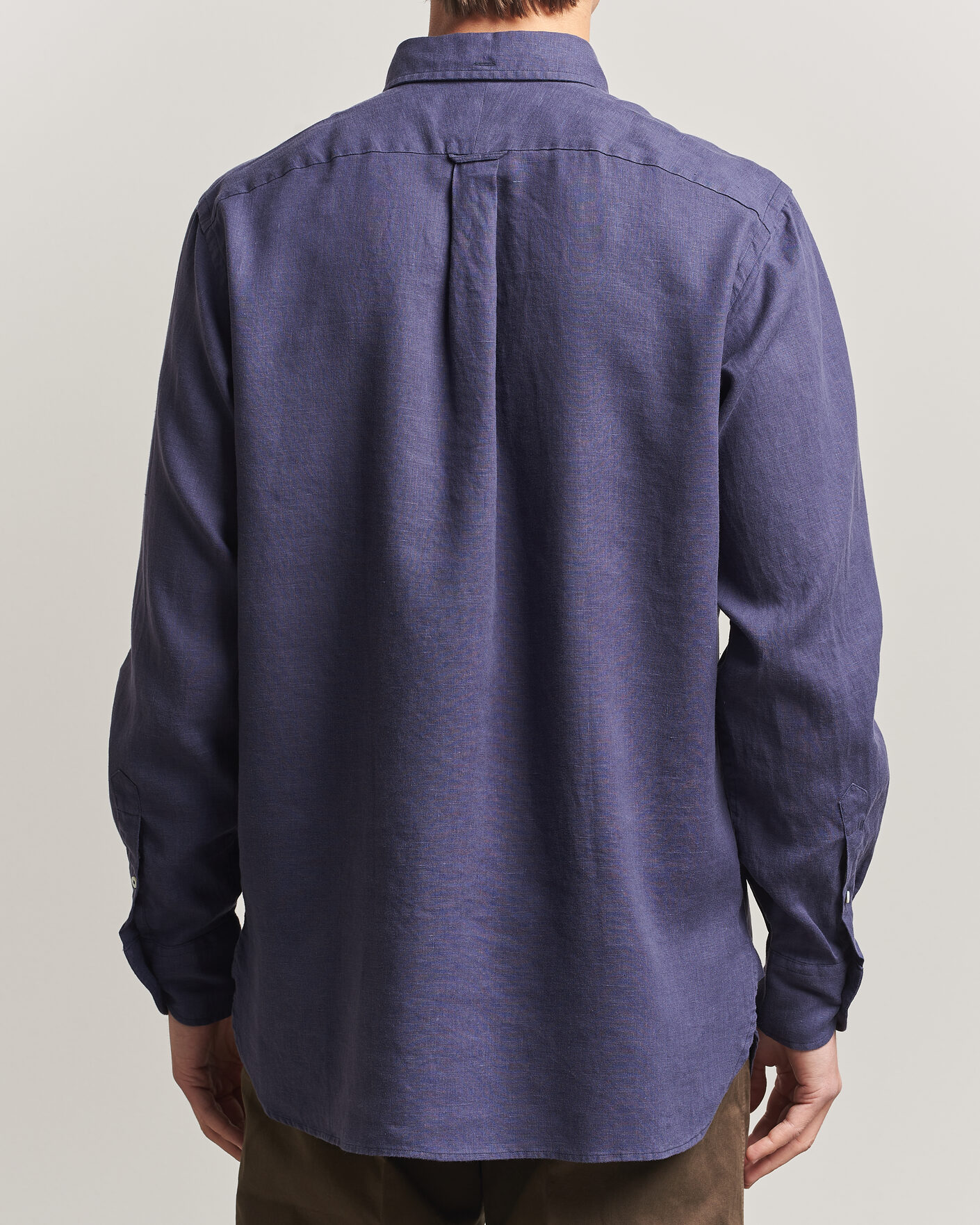 Mies | Kauluspaidat | Drake's | Linen Button Down Curved Pocket Shirt Navy