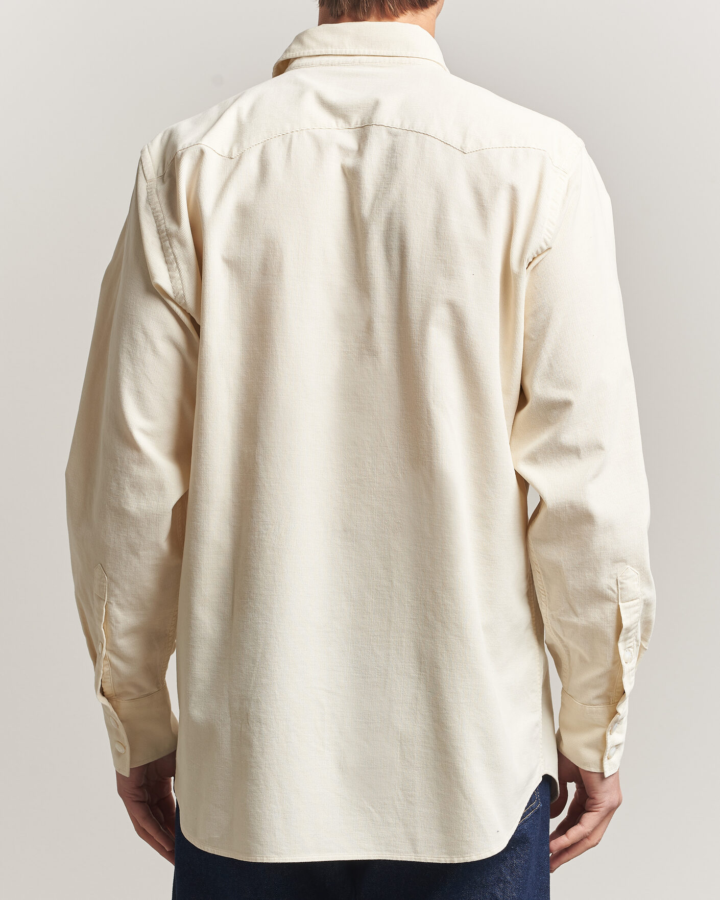 Mies | Kauluspaidat | Drake's | Needlecord Western Shirt White