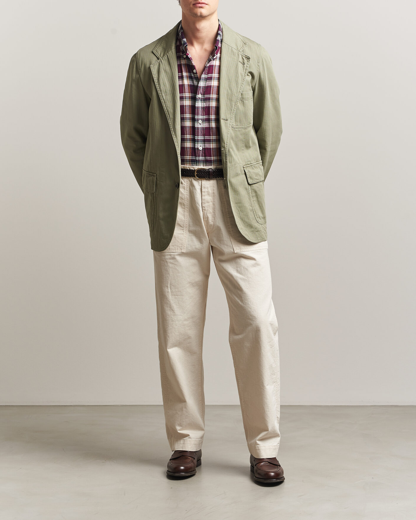 Mies | Pikkutakit | Drake's | MKI Herringbone Games Blazer Olive